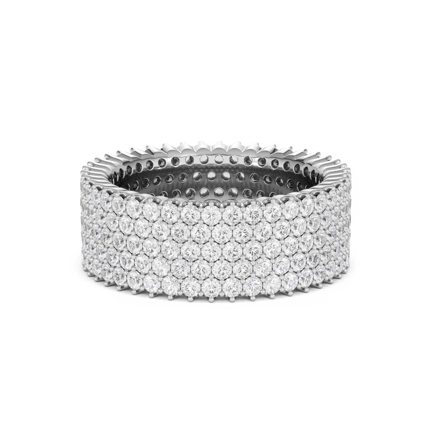 Jasmine Lab Diamond Pave Eternity Ring 3.00ct G/VS in Platinum - Image 72