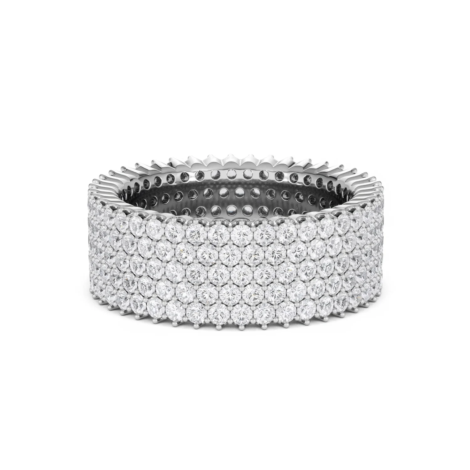 Jasmine Lab Diamond Pave Eternity Ring 3.00ct G/VS in Platinum - Image 73
