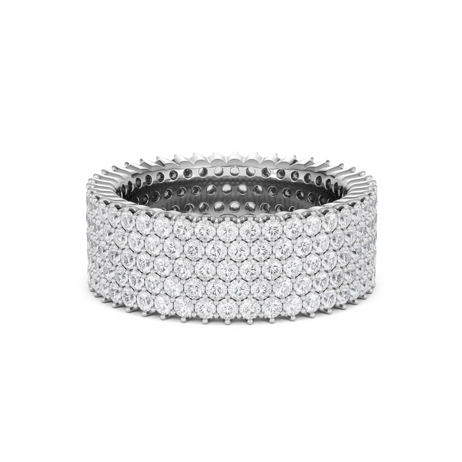 Jasmine Lab Diamond Pave Eternity Ring 3.00ct G/VS in Platinum - Image 74