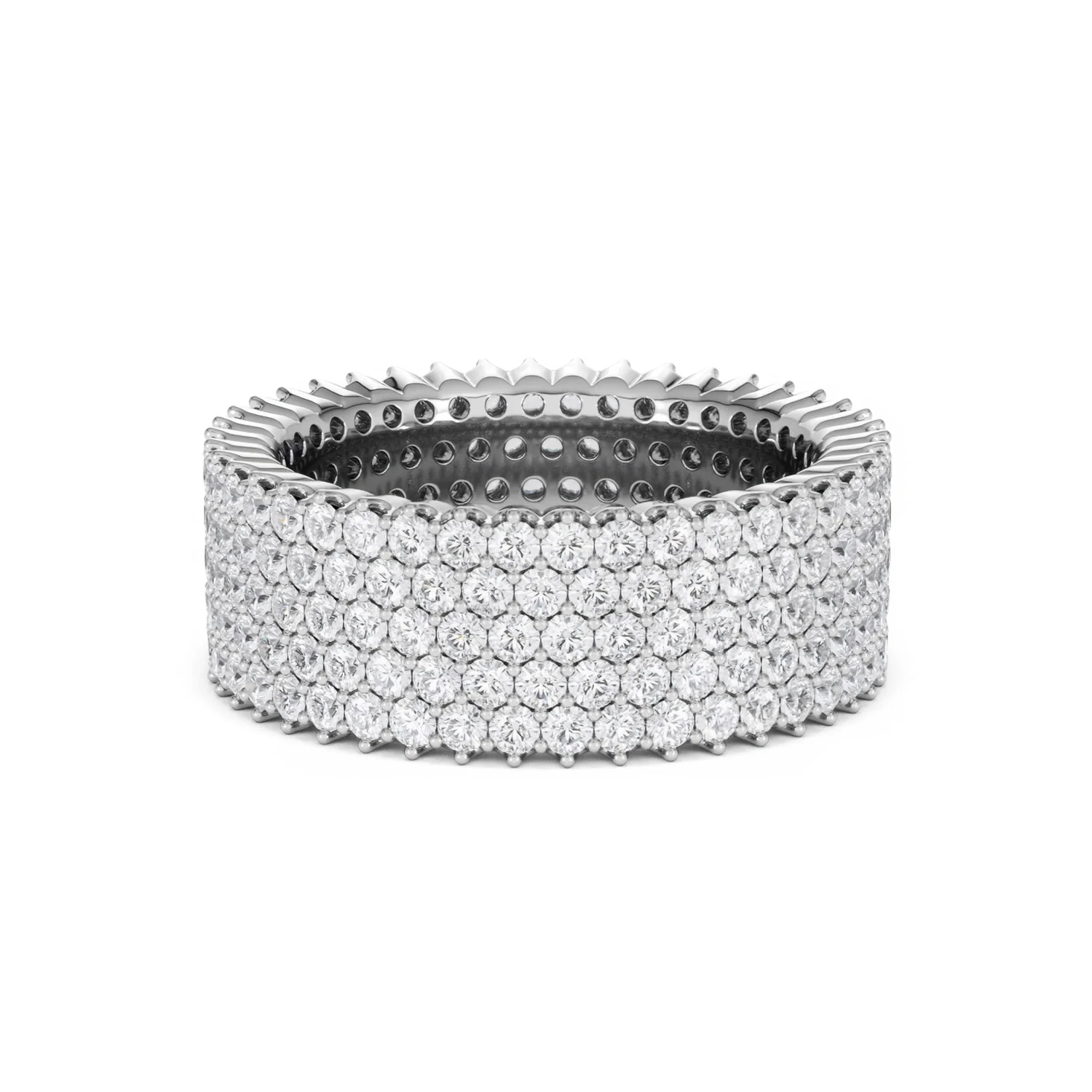 Jasmine Lab Diamond Pave Eternity Ring 3.00ct G/VS in Platinum - Image 75