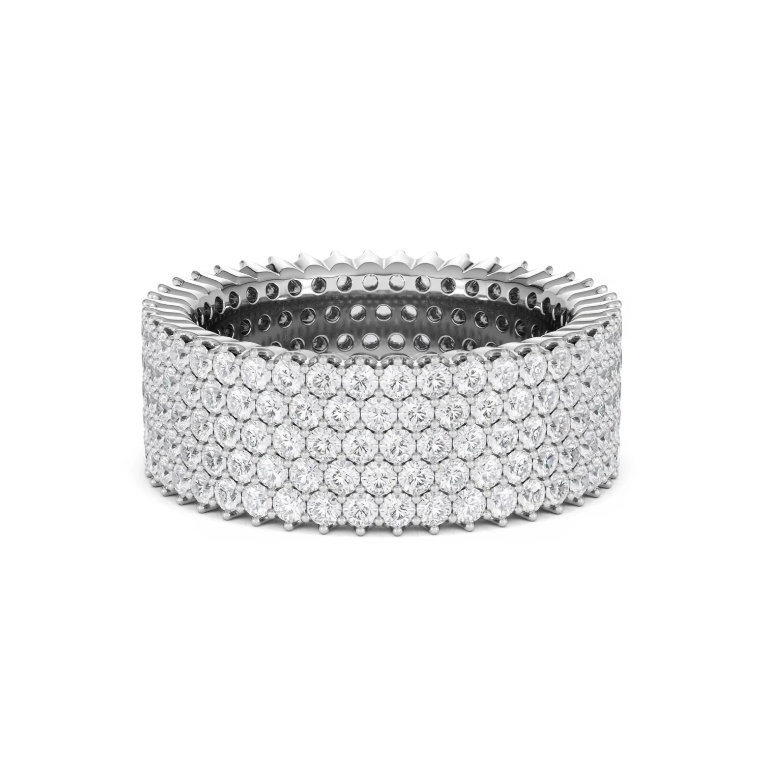 Jasmine Lab Diamond Pave Eternity Ring 3.00ct G/VS in Platinum - Image 79