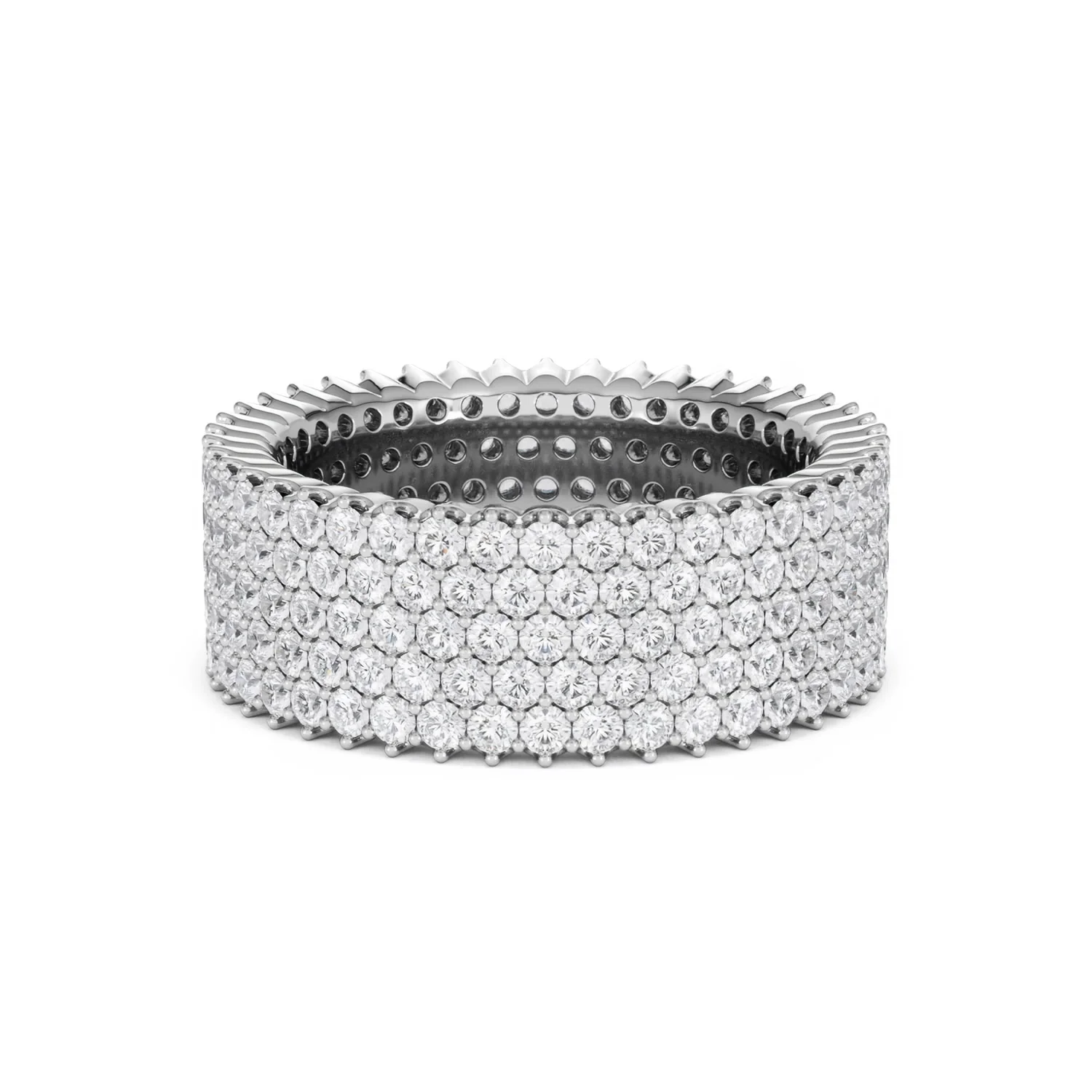 Jasmine Lab Diamond Pave Eternity Ring 3.00ct G/VS in Platinum - Image 80