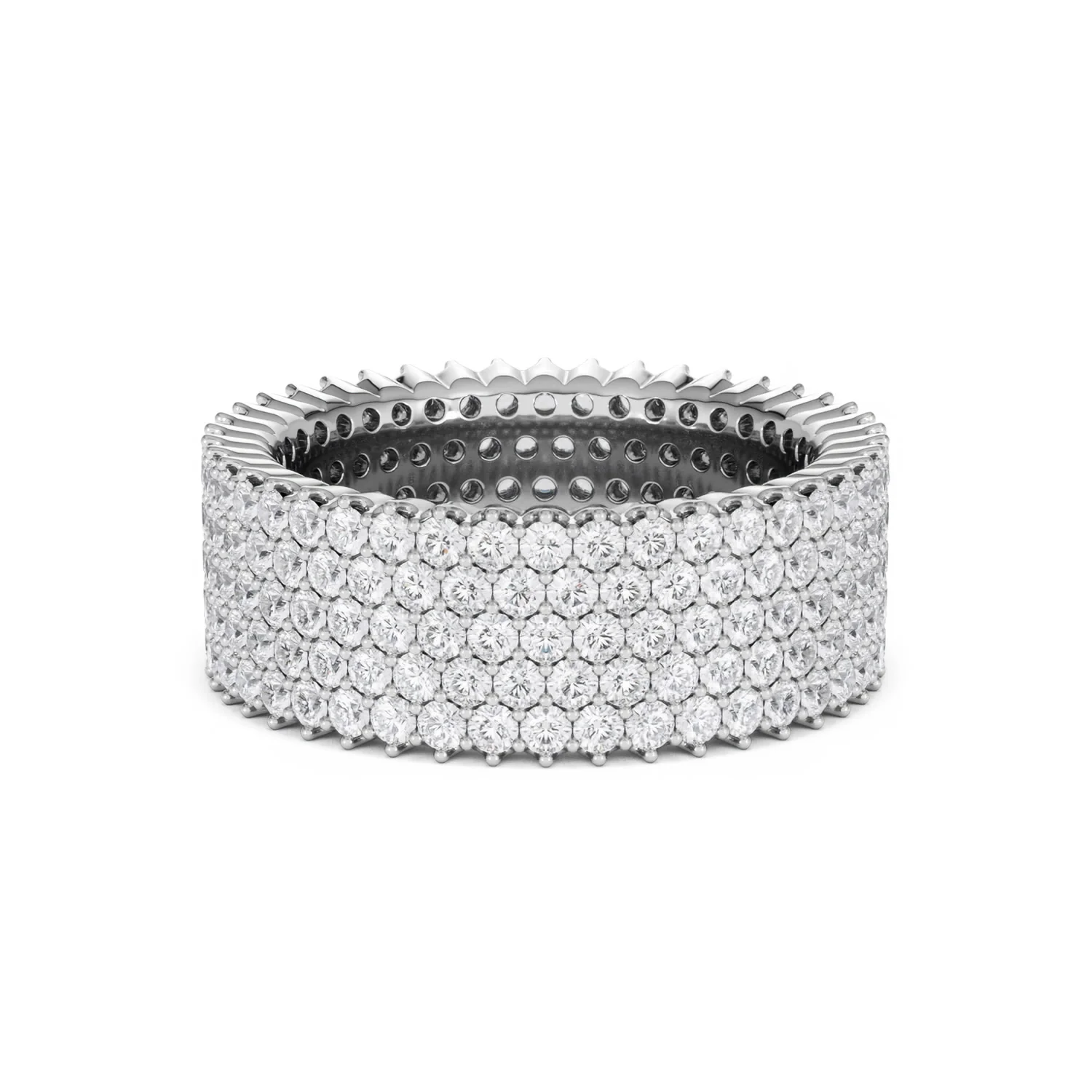 Jasmine Lab Diamond Pave Eternity Ring 3.00ct G/VS in Platinum - Image 82