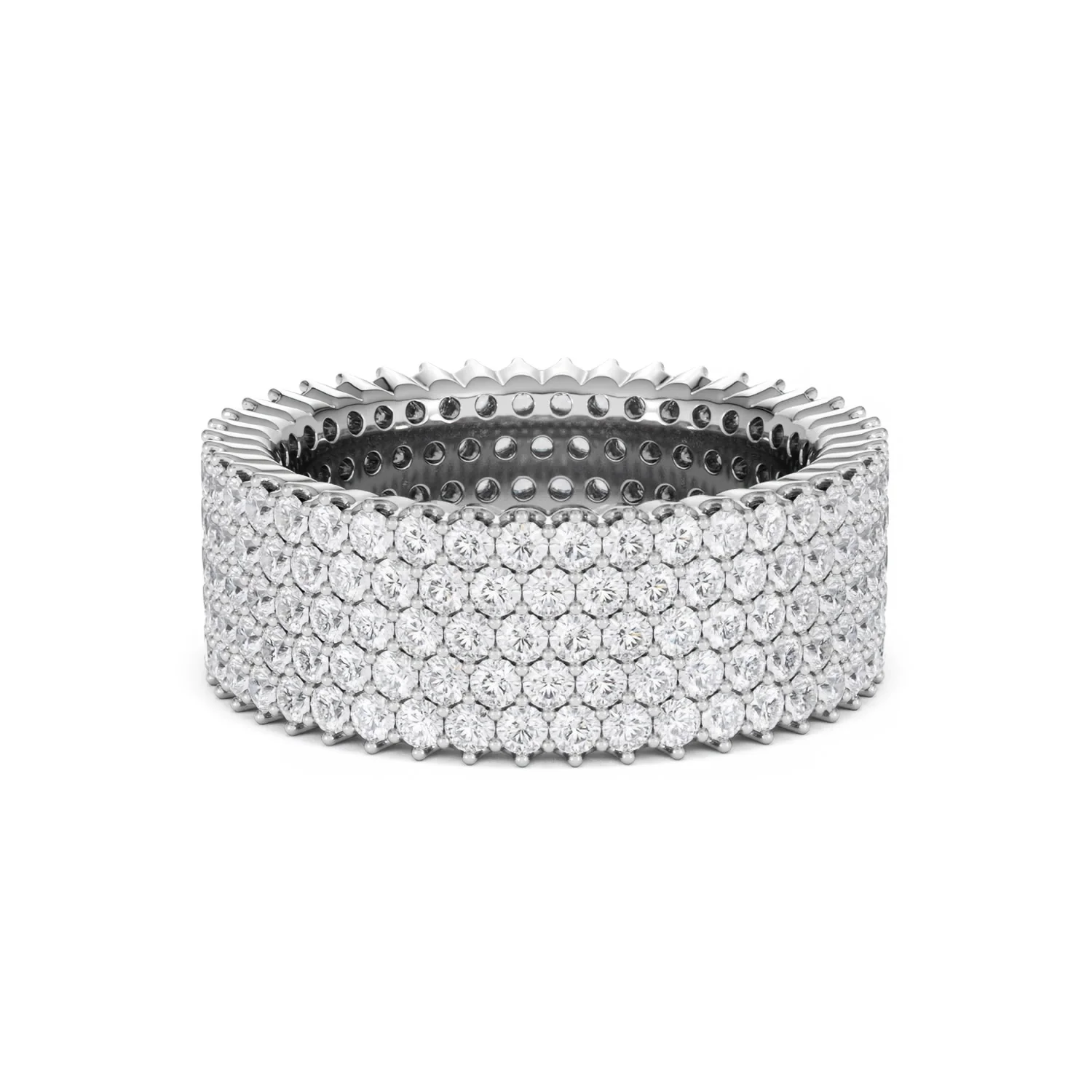 Jasmine Lab Diamond Pave Eternity Ring 3.00ct G/VS in Platinum - Image 83