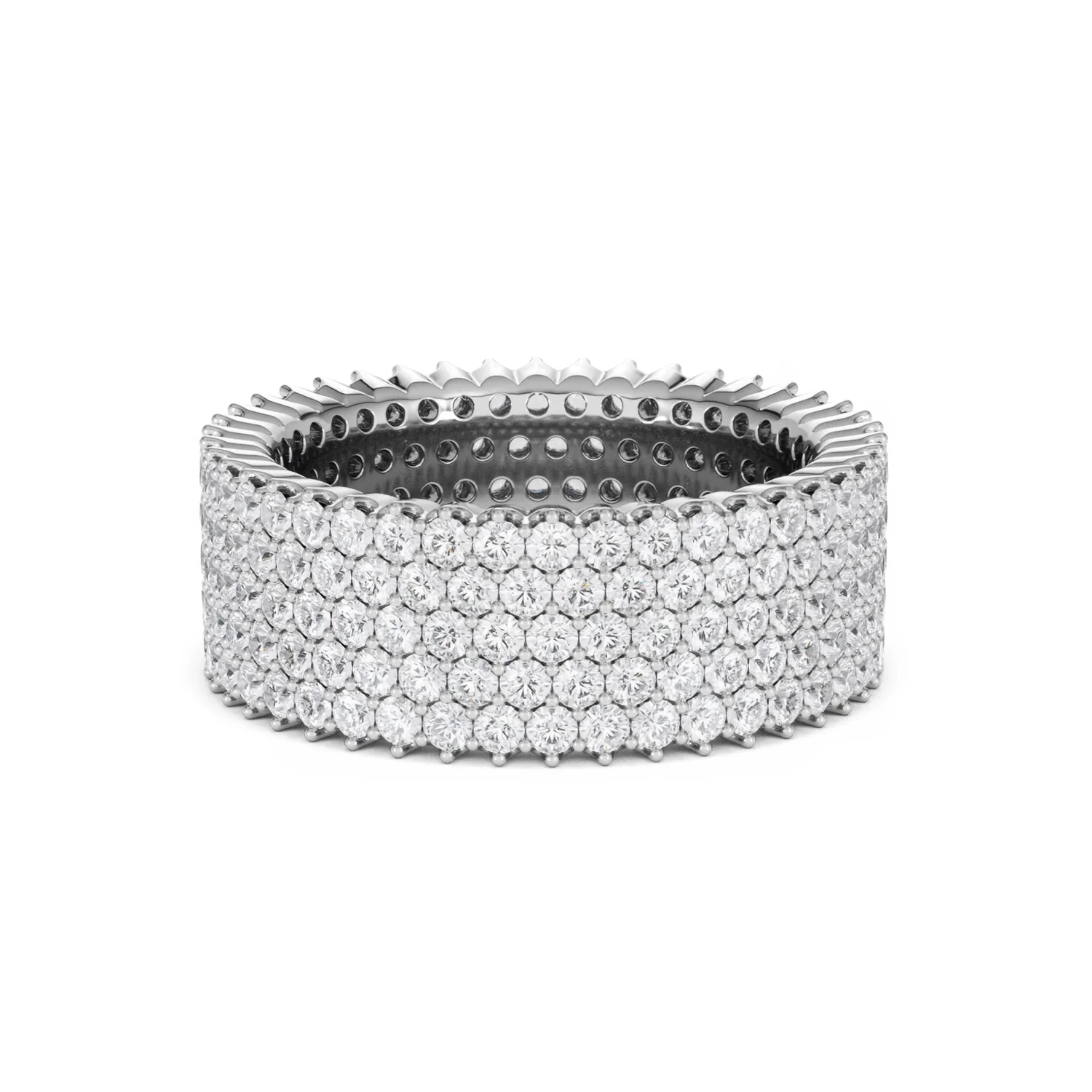 Jasmine Lab Diamond Pave Eternity Ring 3.00ct G/VS in Platinum - Image 86