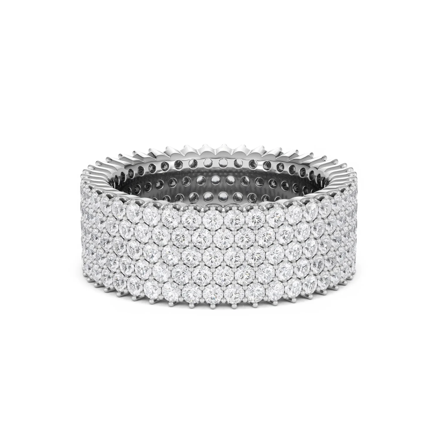 Jasmine Lab Diamond Pave Eternity Ring 3.00ct G/VS in Platinum - Image 87