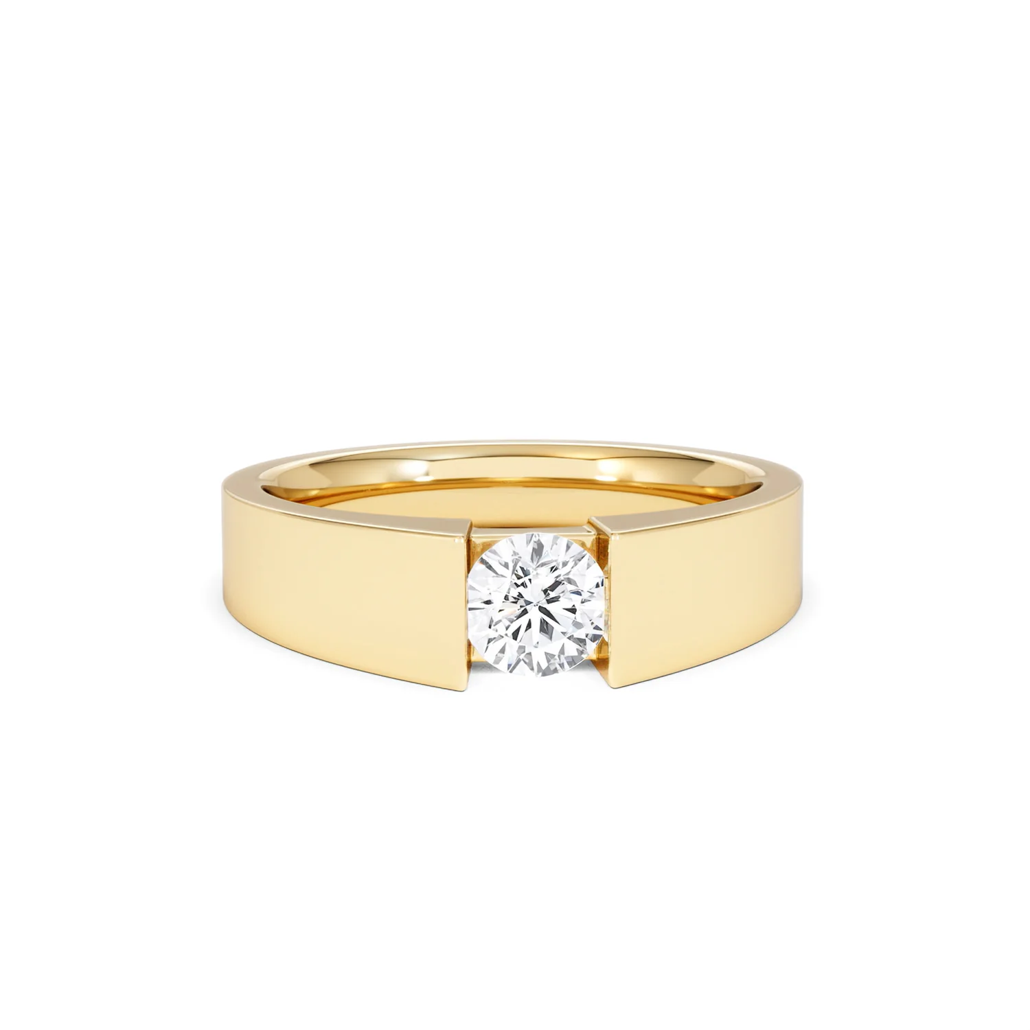 Jessica 0.50ct Round Cut Lab Diamond Solitaire Engagement Ring in 18K Gold Vermeil - Image 10
