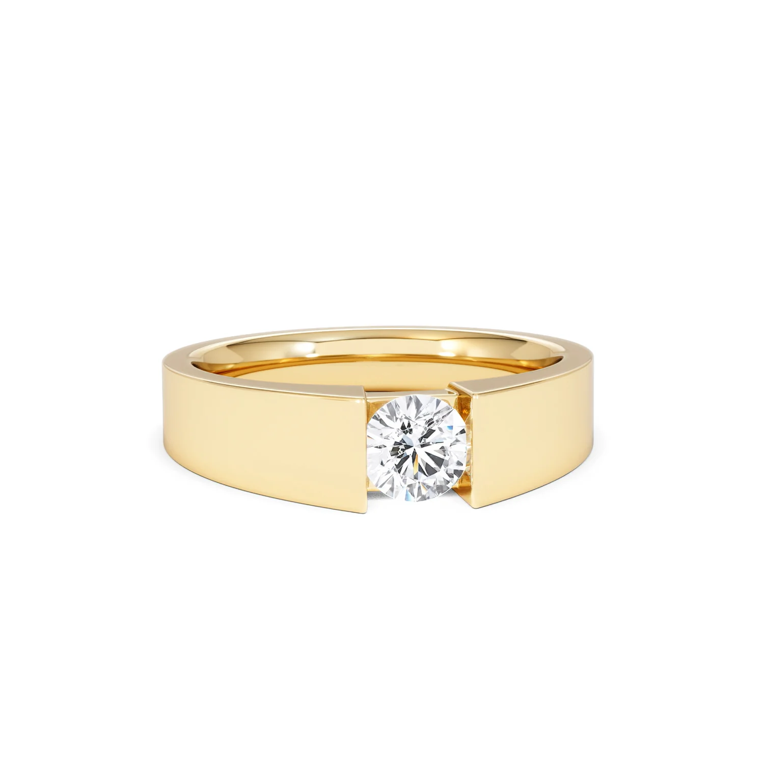 Jessica 0.50ct Round Cut Lab Diamond Solitaire Engagement Ring in 18K Gold Vermeil - Image 11