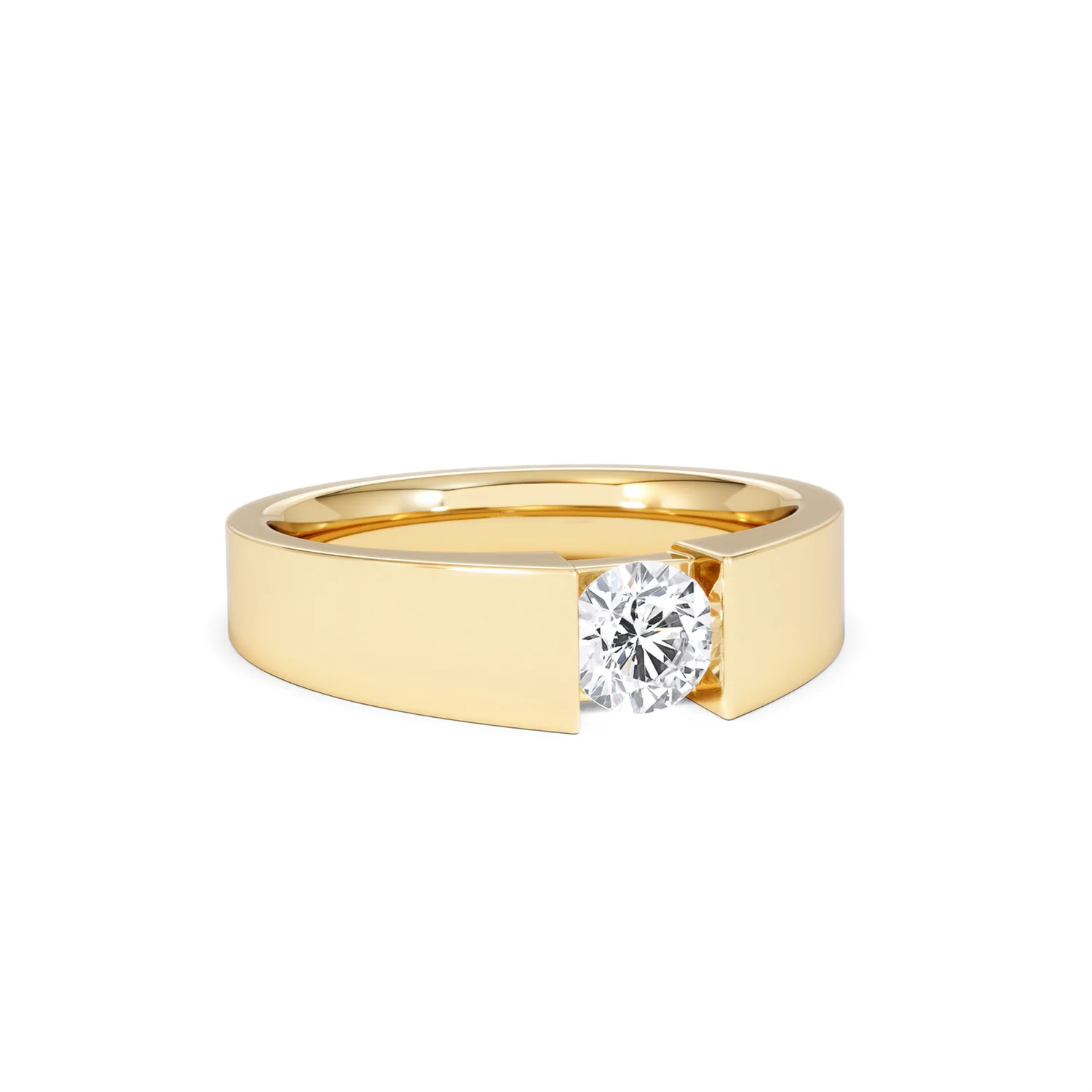 Jessica 0.50ct Round Cut Lab Diamond Solitaire Engagement Ring in 18K Gold Vermeil - Image 13