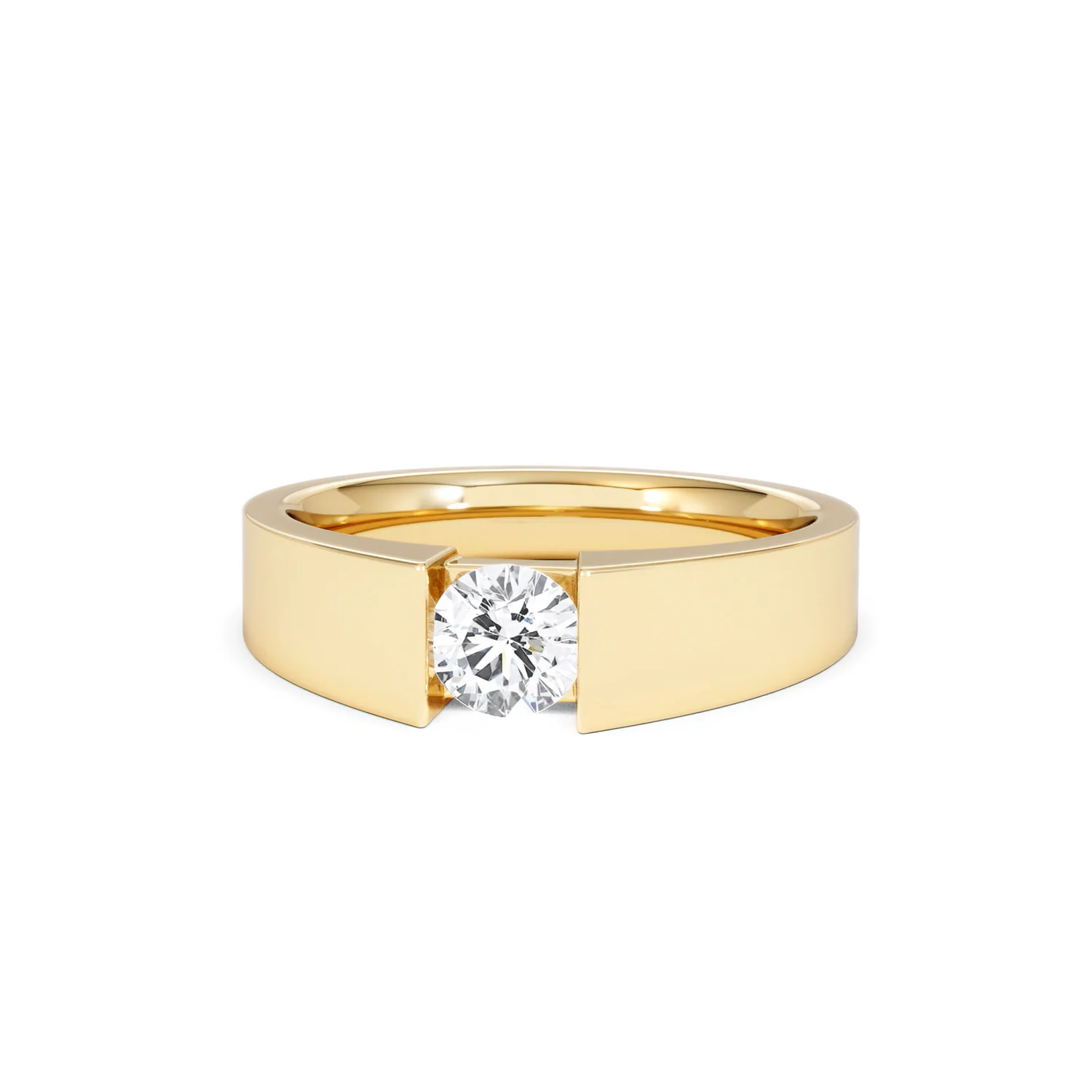 Jessica 0.50ct Round Cut Lab Diamond Solitaire Engagement Ring in 18K Gold Vermeil - Image 87