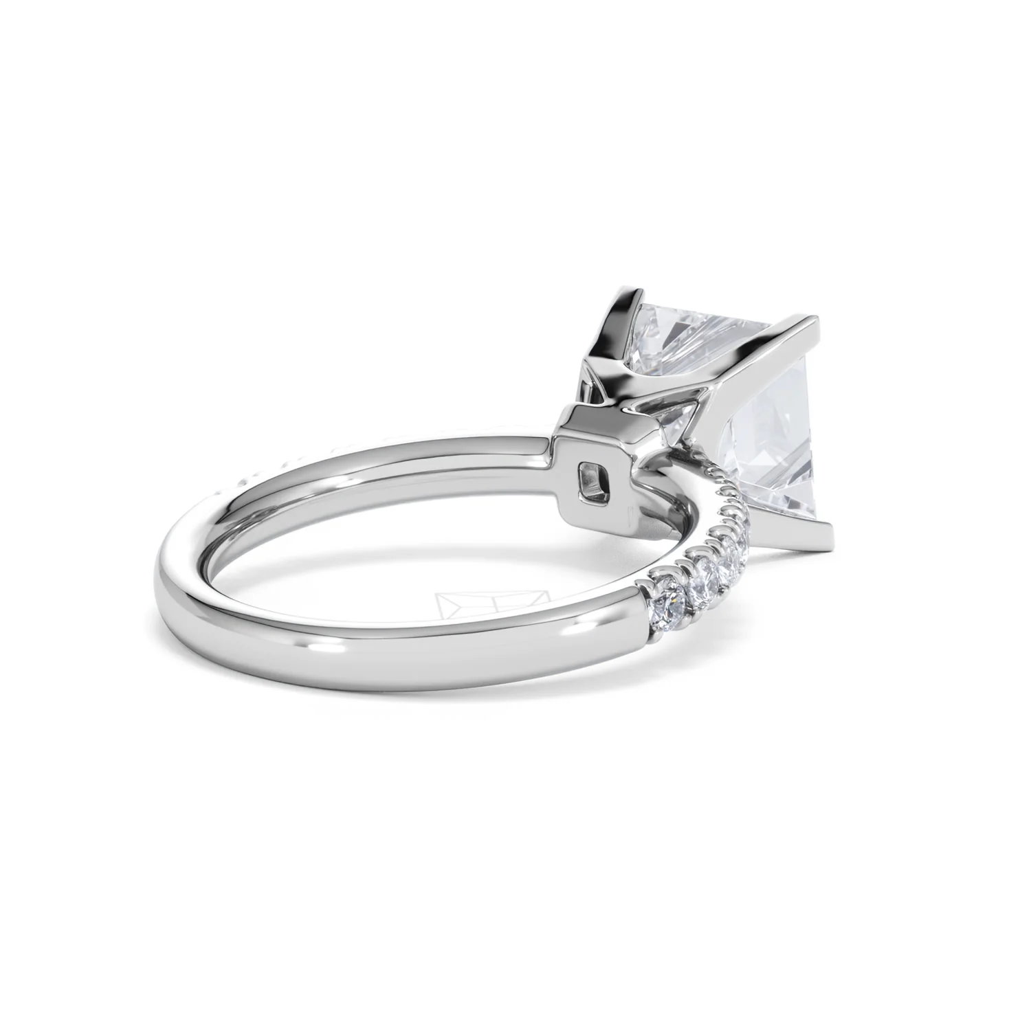 Katerina 3.45ct Lab Diamond Princess Cut Engagement Ring in 18K White Gold G/VS1 - Image 39