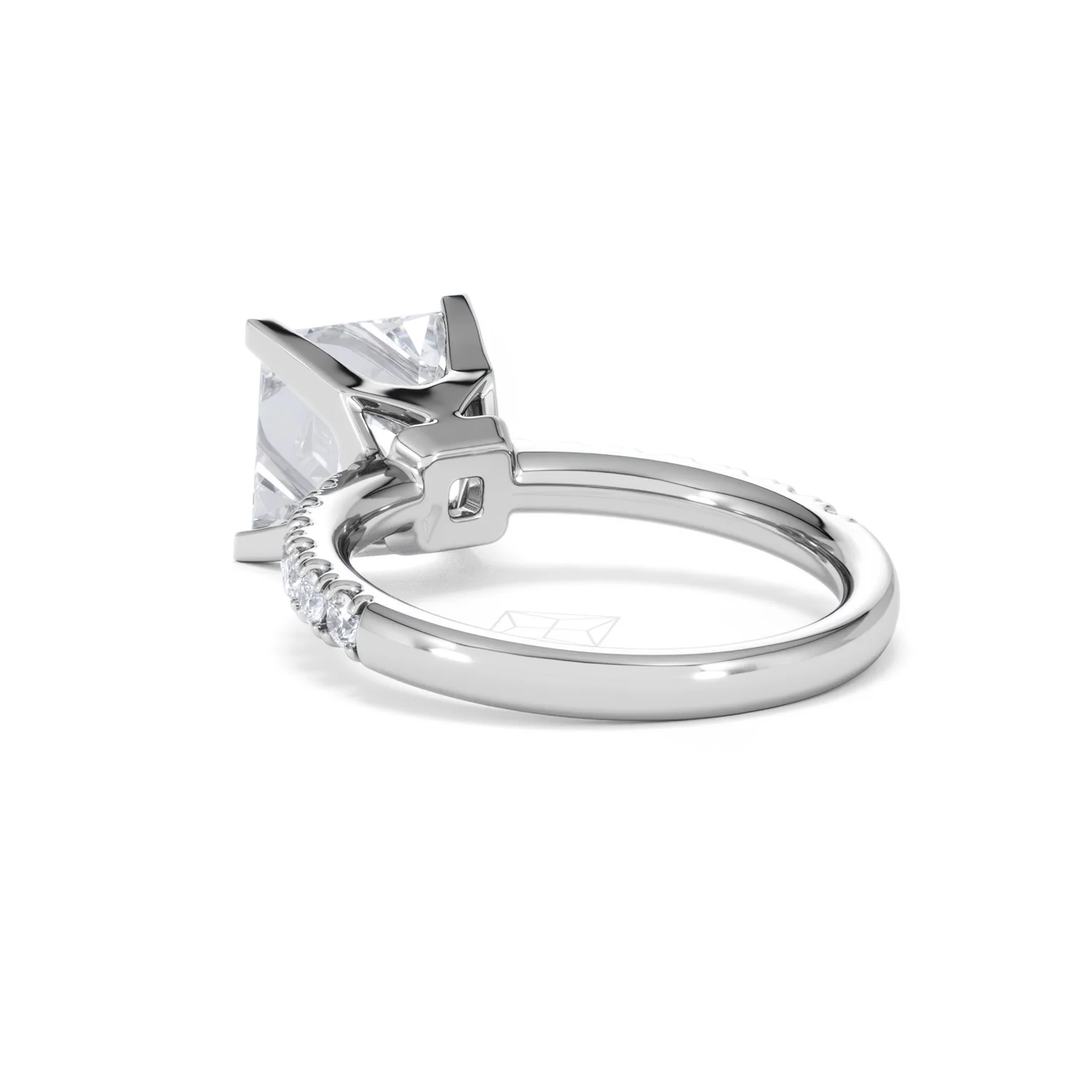 Katerina 3.45ct Lab Diamond Princess Cut Engagement Ring in 18K White Gold G/VS1 - Image 55