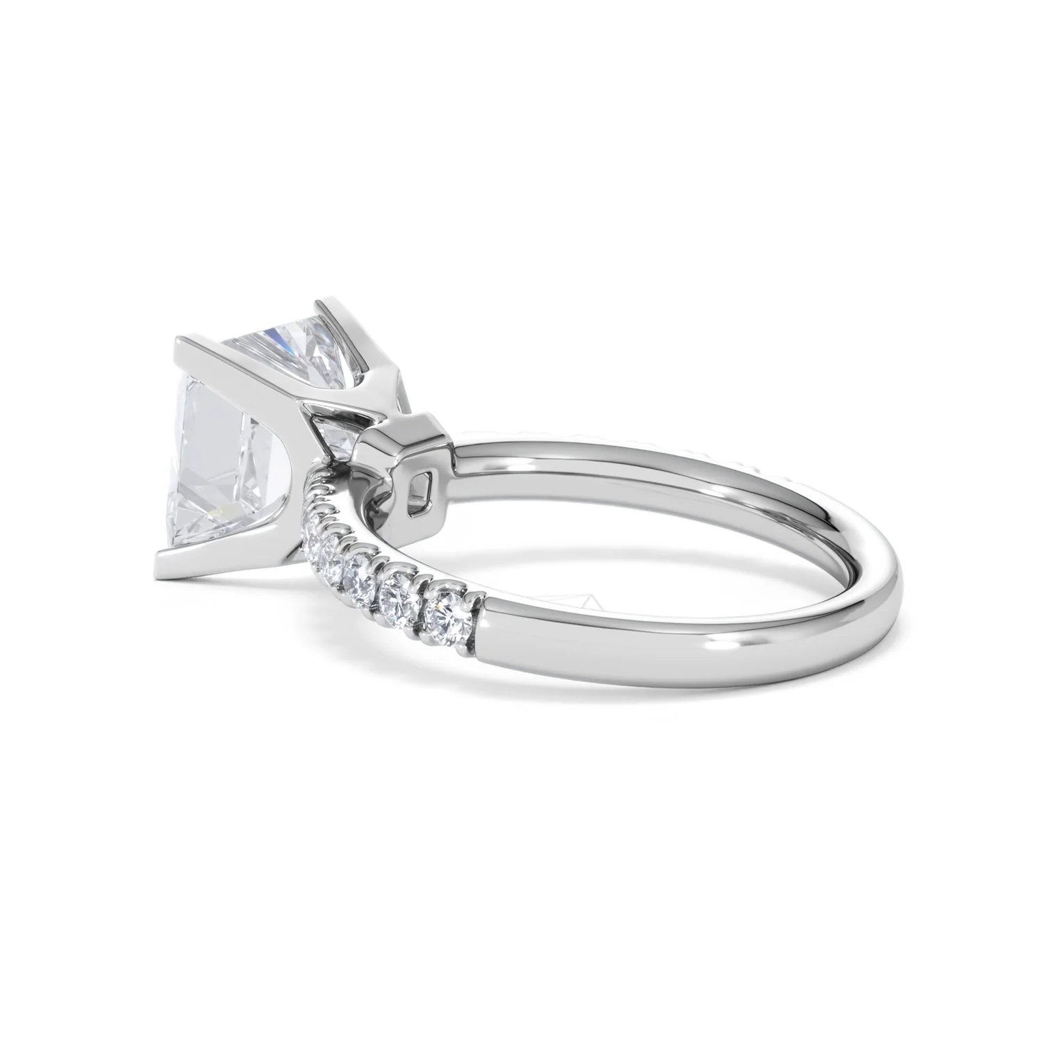 Katerina 3.45ct Lab Diamond Princess Cut Engagement Ring in 18K White Gold G/VS1 - Image 60