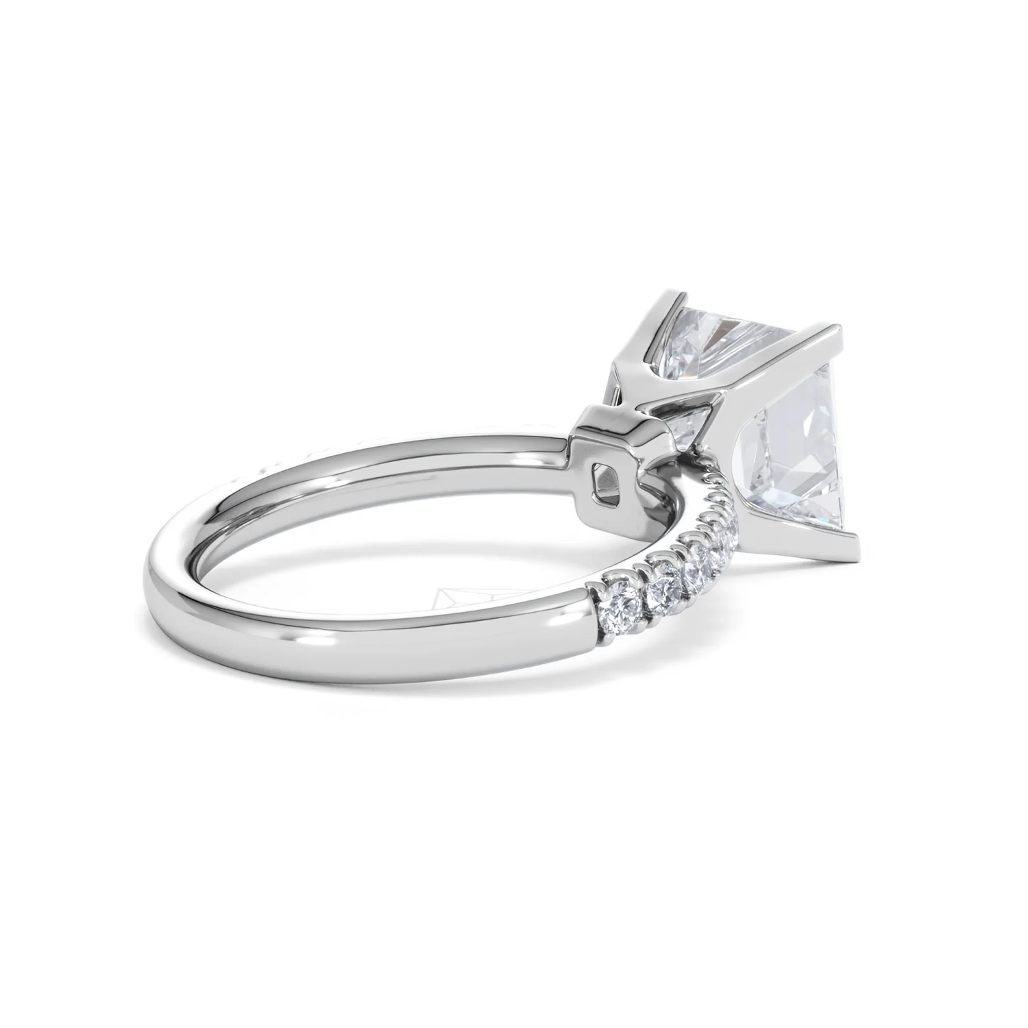 Katerina 3.45ct Lab Diamond Princess Cut Engagement Ring in Platinum G/VS1 - Image 37
