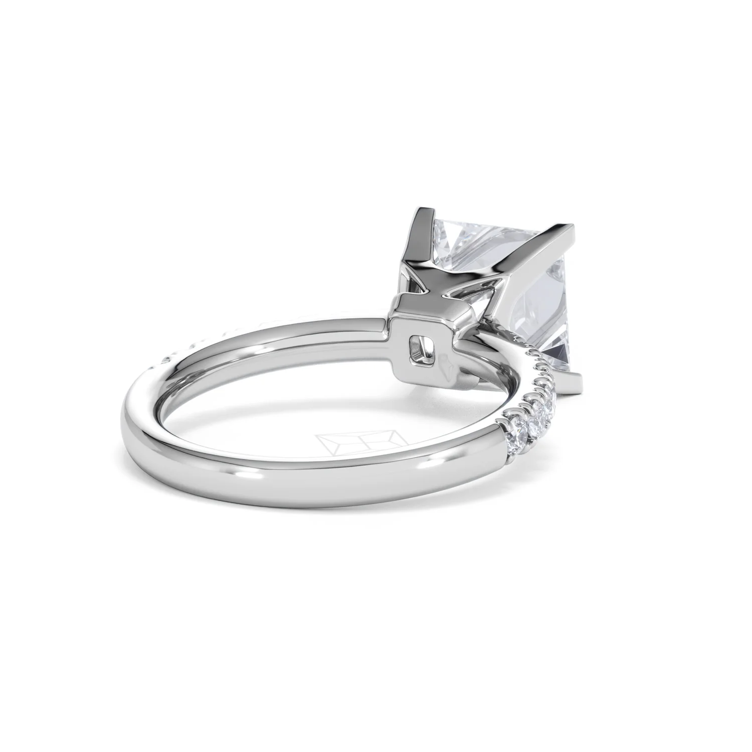 Katerina 3.45ct Lab Diamond Princess Cut Engagement Ring in Platinum G/VS1 - Image 41