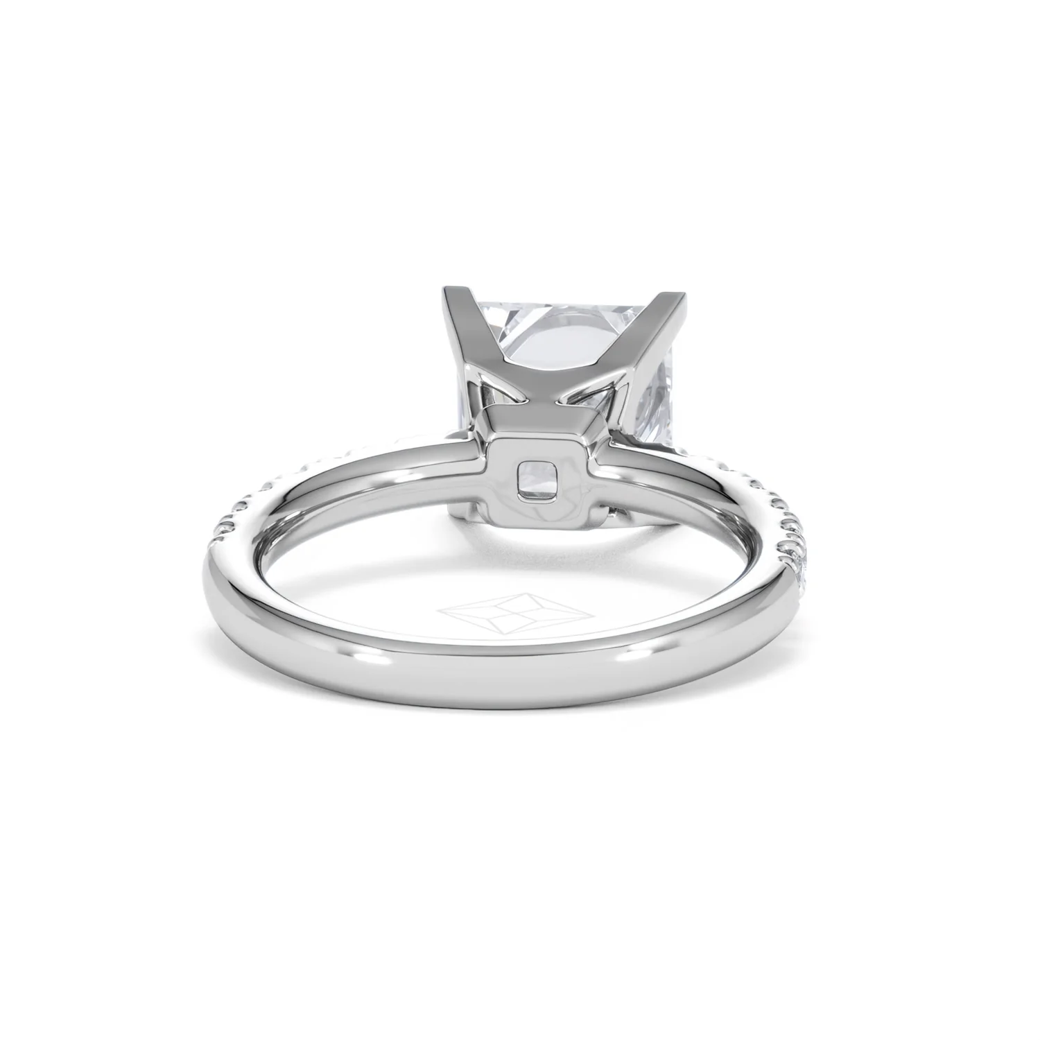 Katerina 3.45ct Lab Diamond Princess Cut Engagement Ring in Platinum G/VS1 - Image 46