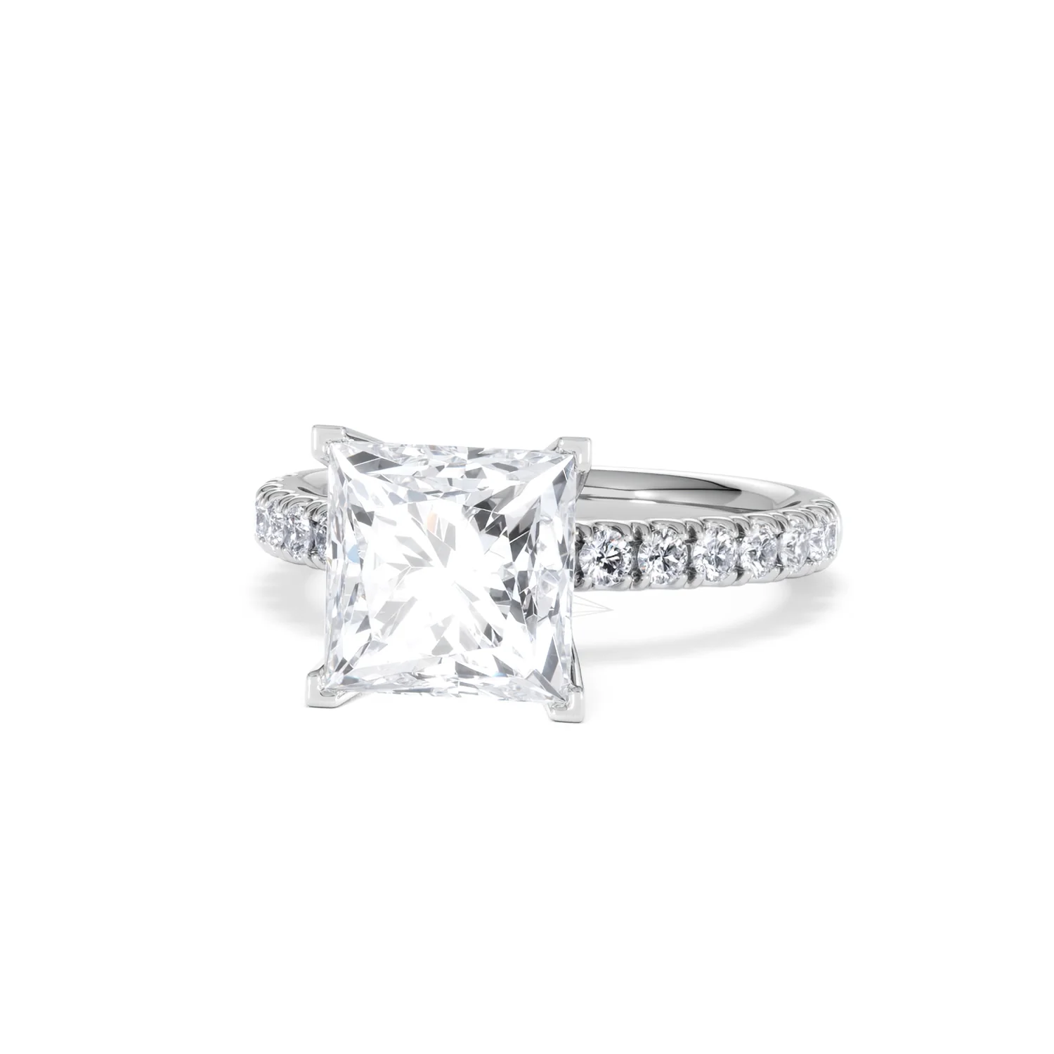 Katerina 3.45ct Lab Diamond Princess Cut Engagement Ring in Platinum G/VS1 - Image 85
