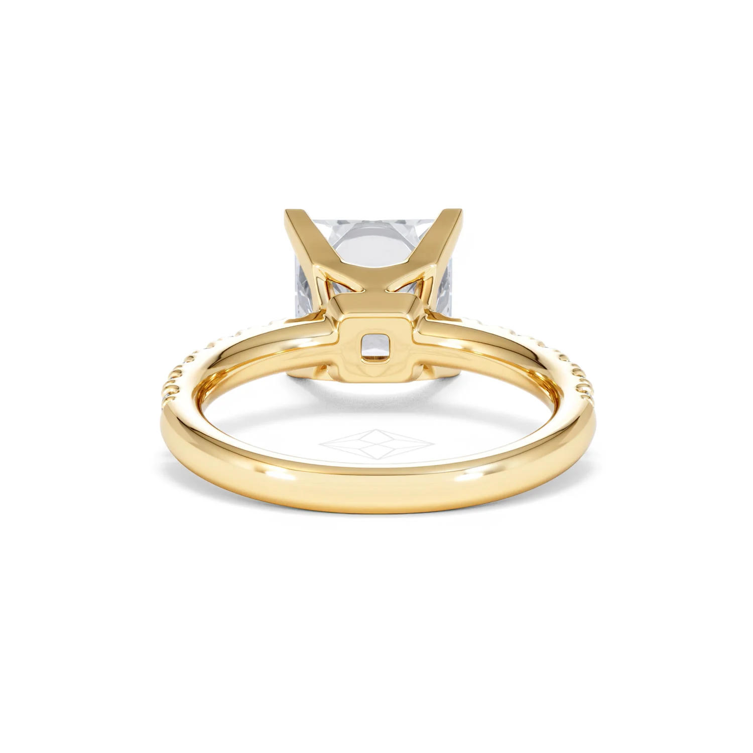 Katerina 3.55ct Lab Diamond Princess Cut Engagement Ring in 18K Yellow Gold G/VS1 - Image 48
