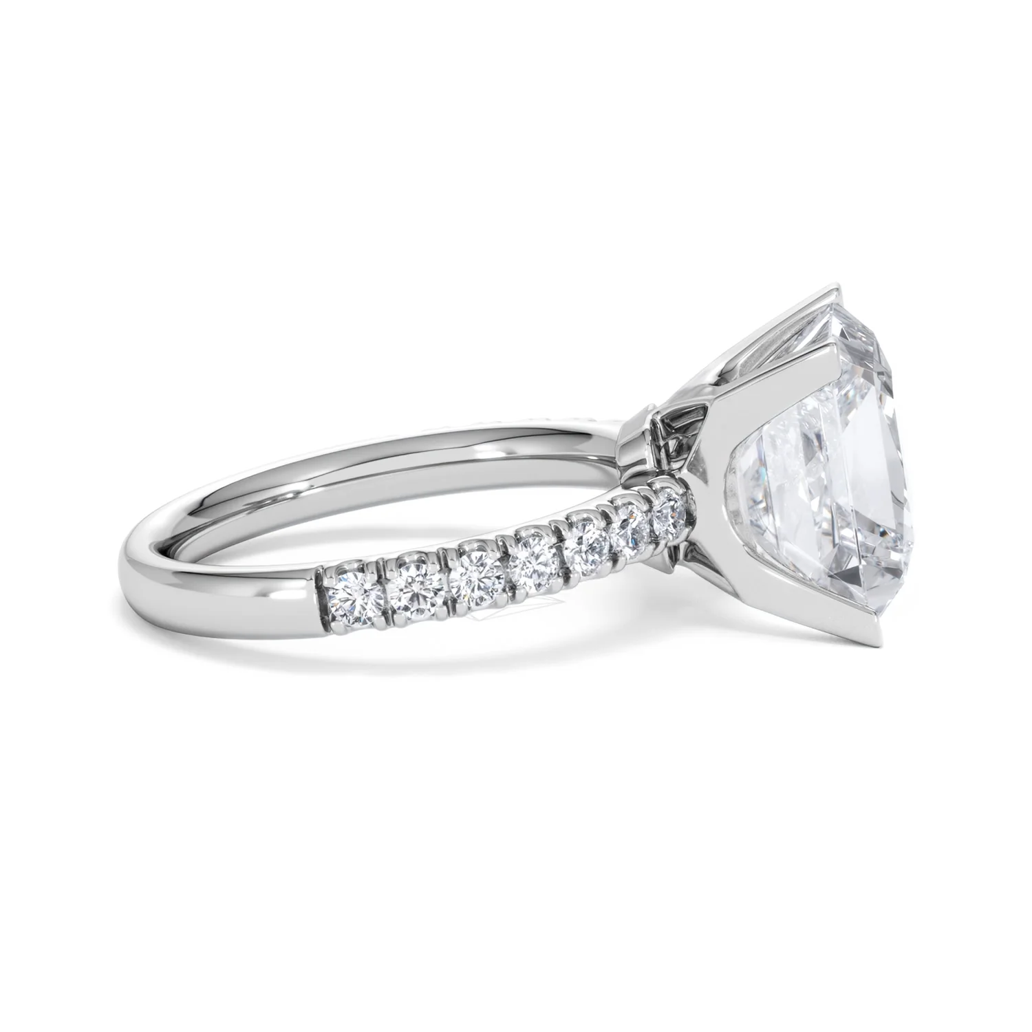 Katerina 5.55ct Lab Diamond Princess Cut Engagement Ring in 18K White Gold G/VS1 - Image 27