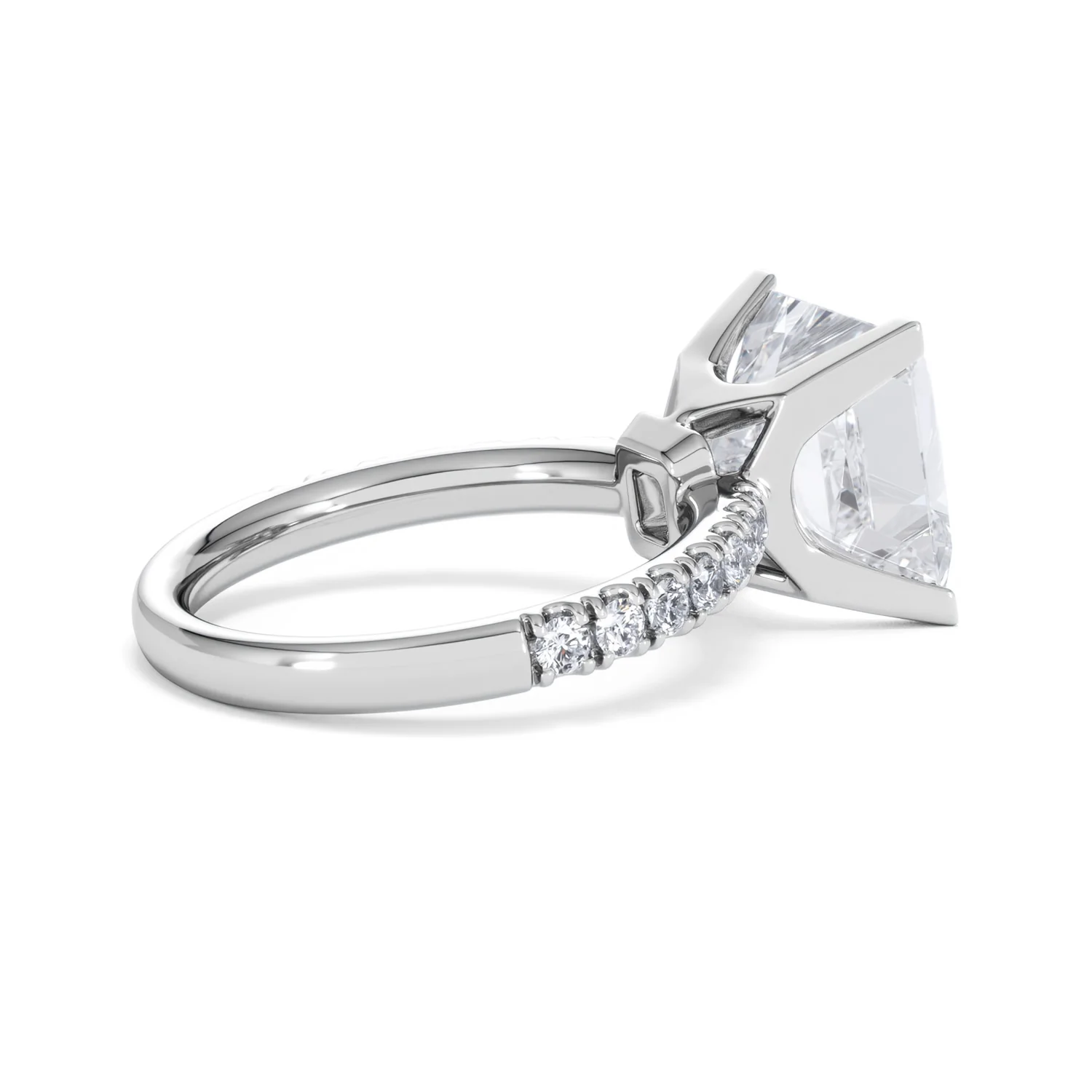 Katerina 5.55ct Lab Diamond Princess Cut Engagement Ring in 18K White Gold G/VS1 - Image 34