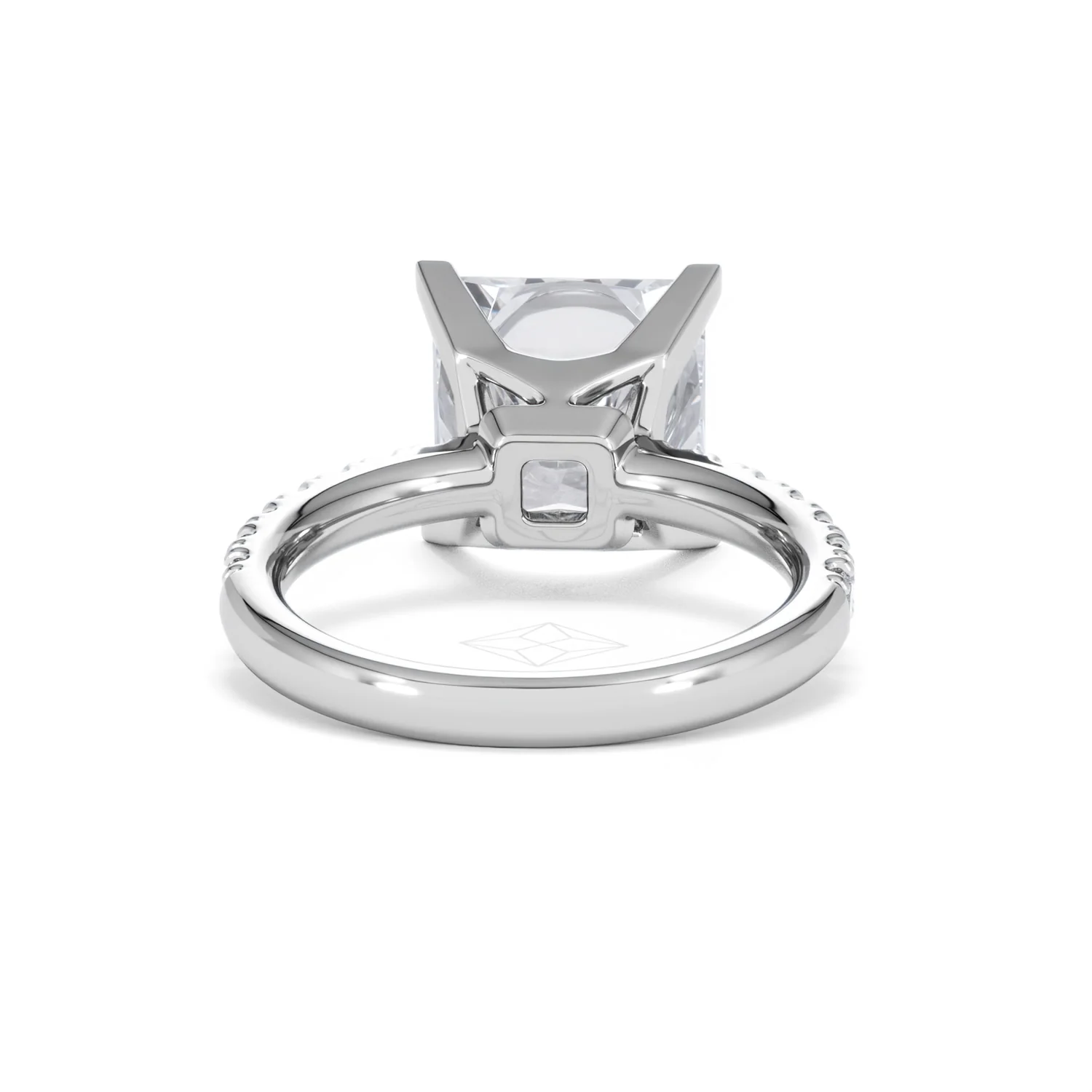 Katerina 5.55ct Lab Diamond Princess Cut Engagement Ring in 18K White Gold G/VS1 - Image 47