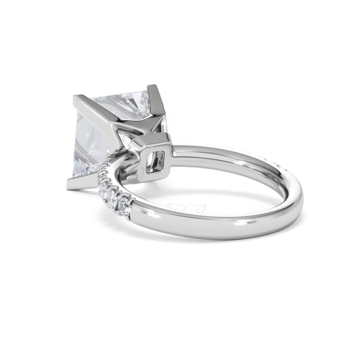 Katerina 5.55ct Lab Diamond Princess Cut Engagement Ring in 18K White Gold G/VS1 - Image 56