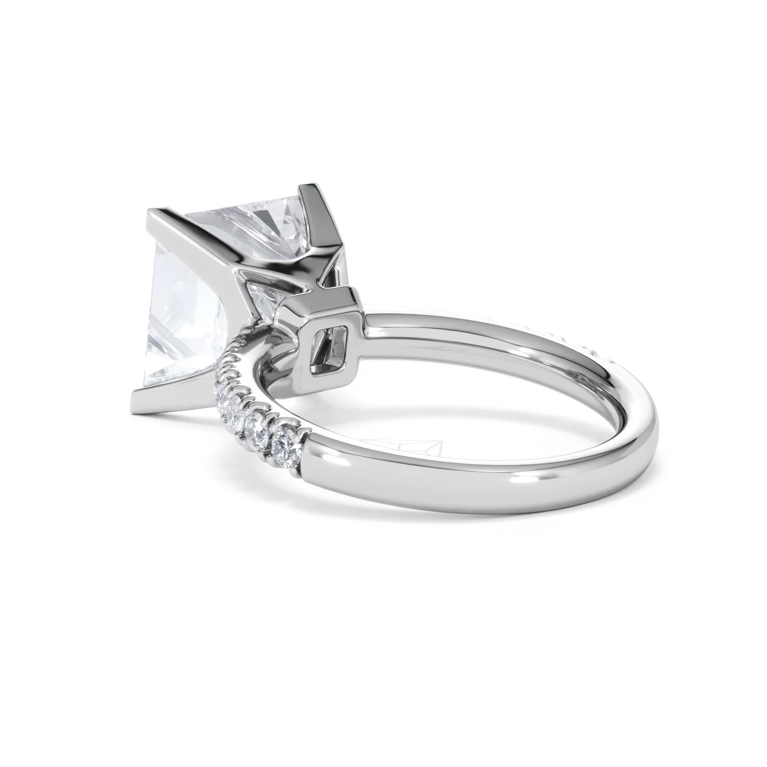 Katerina 5.55ct Lab Diamond Princess Cut Engagement Ring in 18K White Gold G/VS1 - Image 57