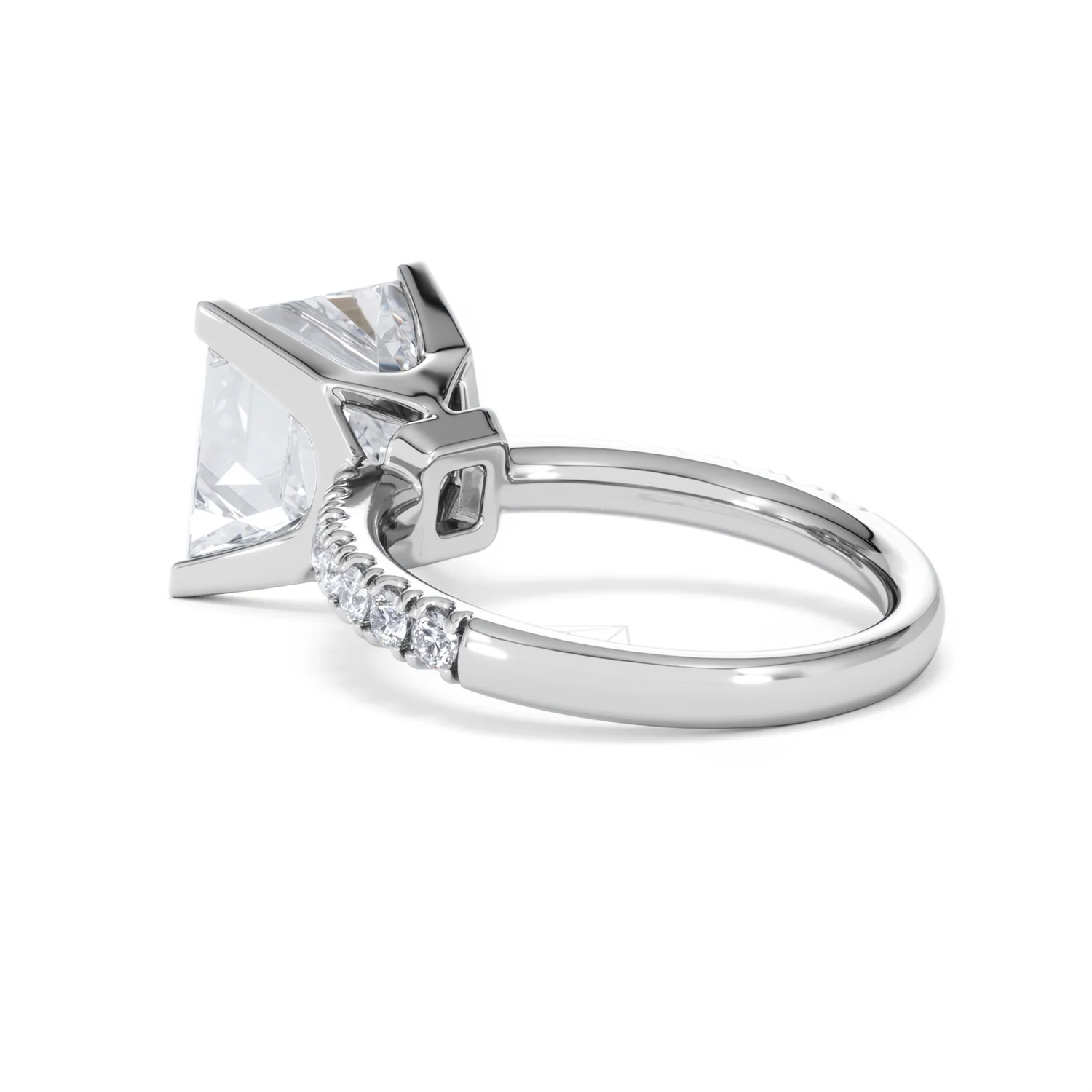 Katerina 5.55ct Lab Diamond Princess Cut Engagement Ring in 18K White Gold G/VS1 - Image 58