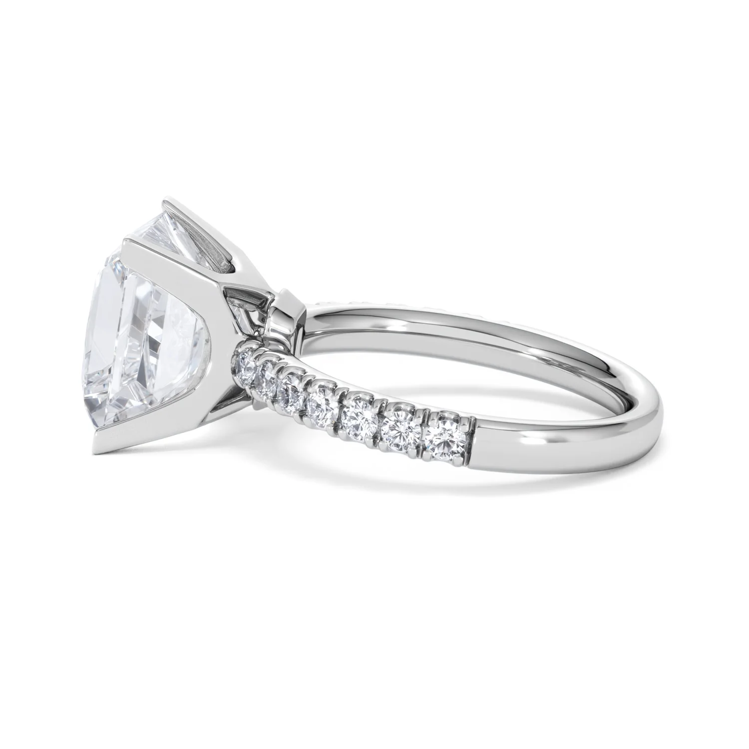 Katerina 5.55ct Lab Diamond Princess Cut Engagement Ring in 18K White Gold G/VS1 - Image 66