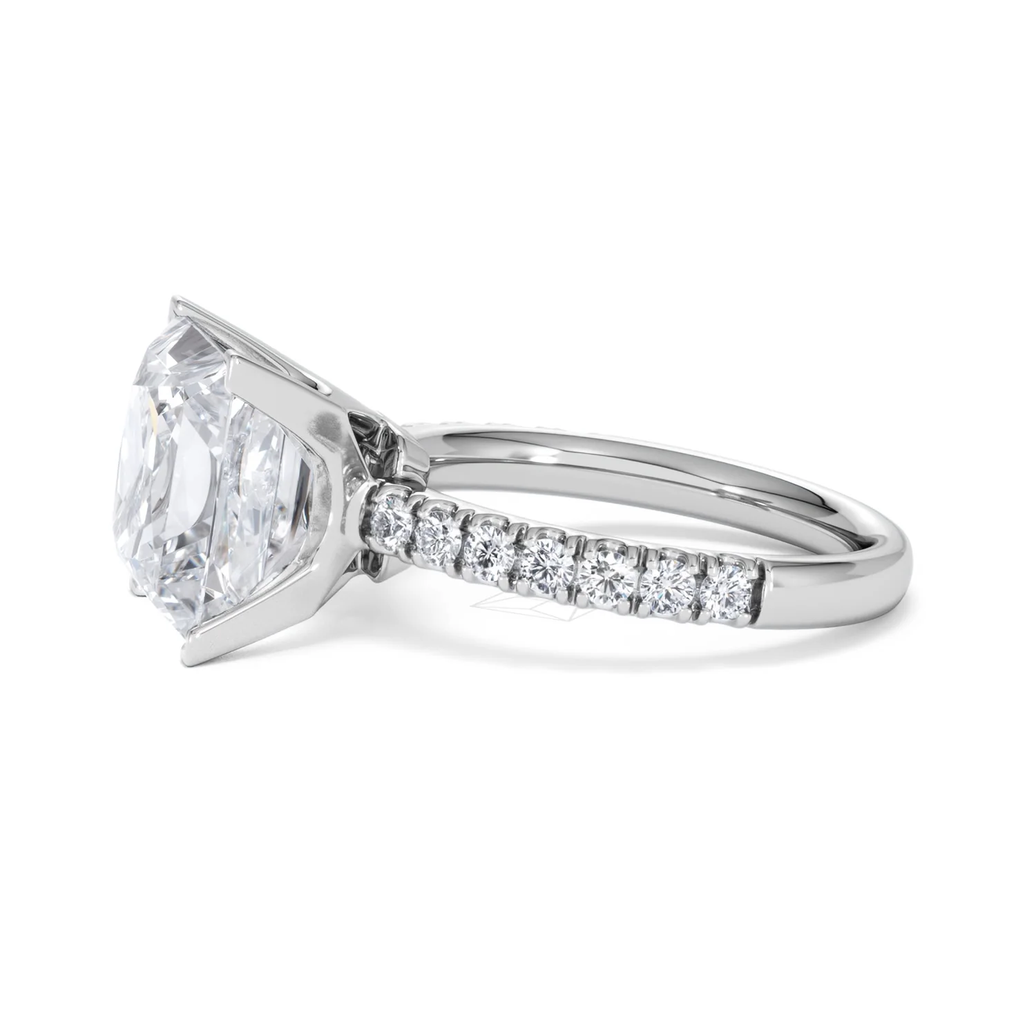 Katerina 5.55ct Lab Diamond Princess Cut Engagement Ring in 18K White Gold G/VS1 - Image 71