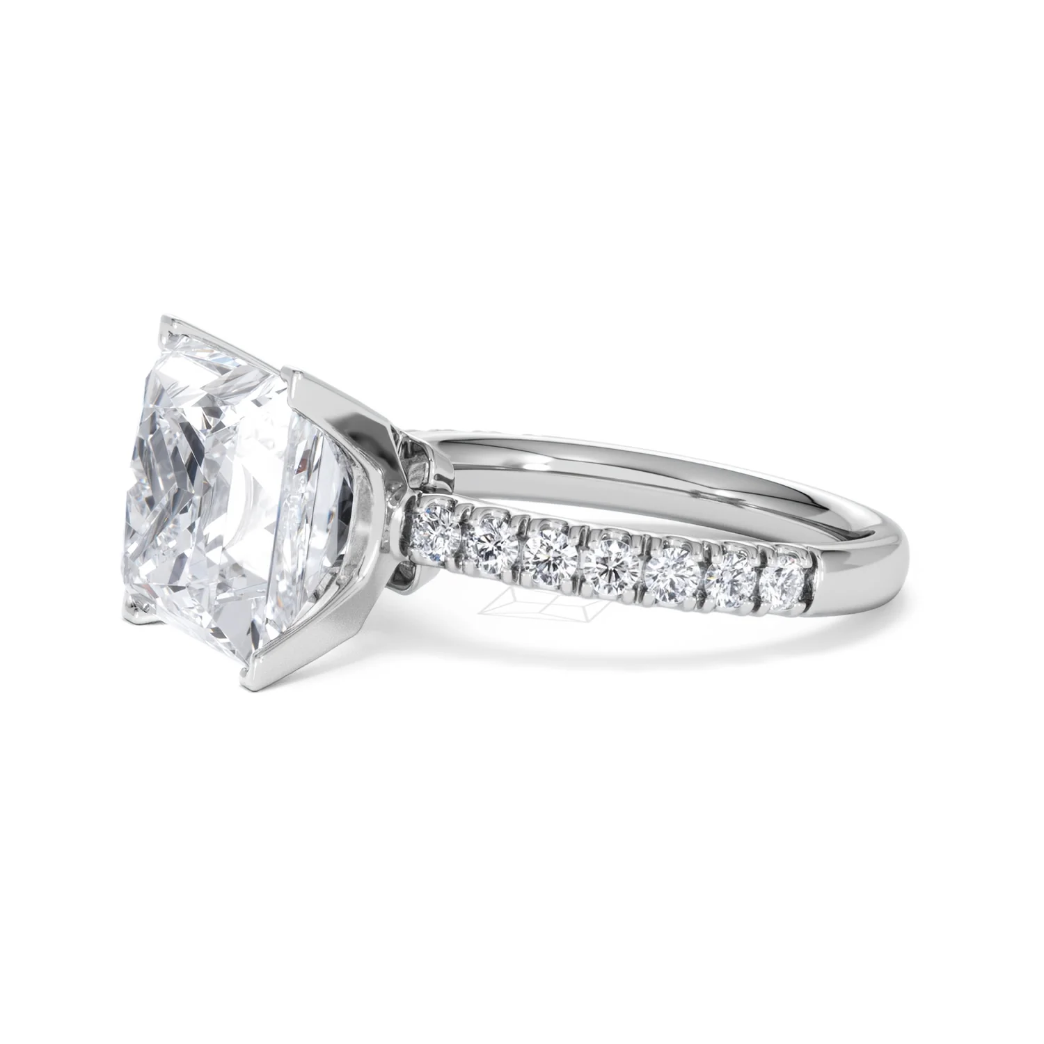Katerina 5.55ct Lab Diamond Princess Cut Engagement Ring in 18K White Gold G/VS1 - Image 74