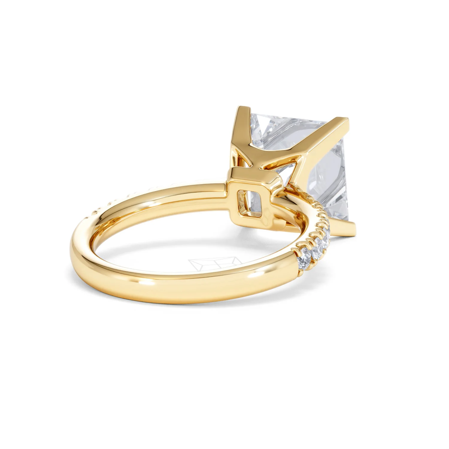 Katerina 5.55ct Lab Diamond Princess Cut Engagement Ring in 18K Yellow Gold G/VS1 - Image 40