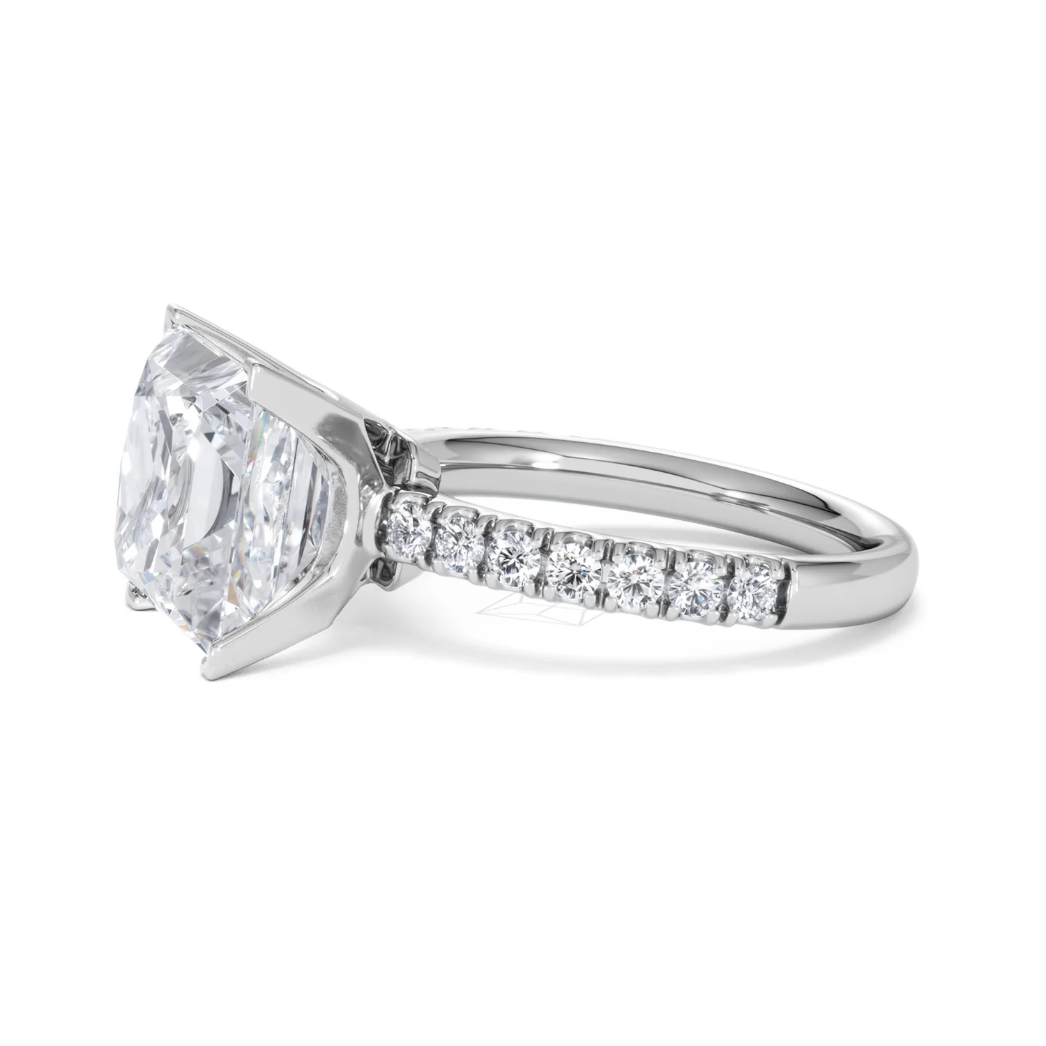 Katerina 5.55ct Lab Diamond Princess Cut Engagement Ring in Platinum G/VS1 - Image 72