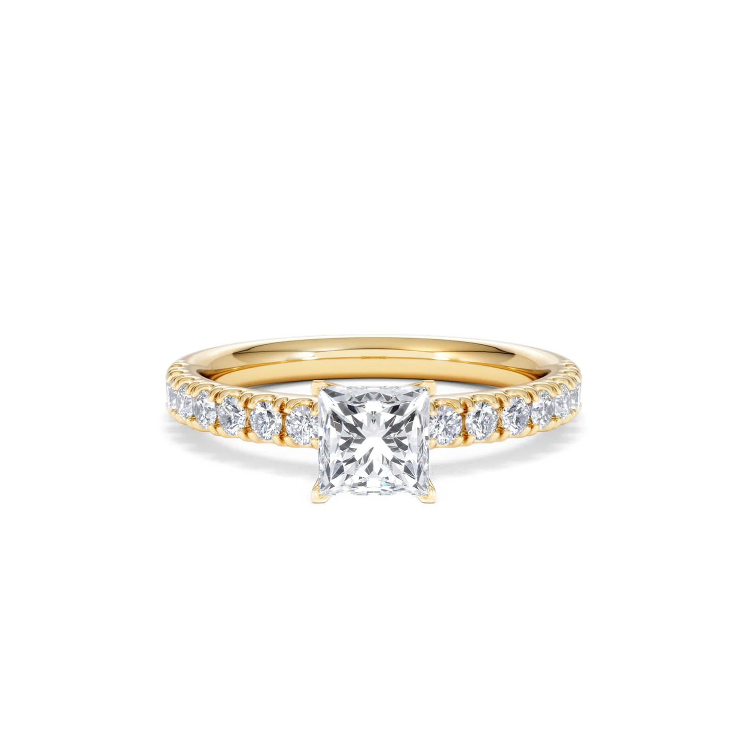 Katerina GIA Princess Diamond Engagement Ring 18K Gold 1.15ct G/SI2 - Image 8