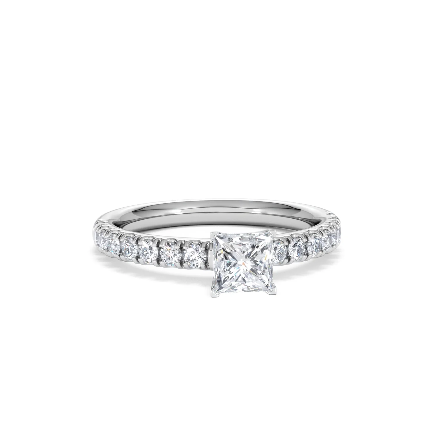 Katerina Princess Diamond Engagement Ring 18KW Gold 0.85ct G/SI2 - Image 10