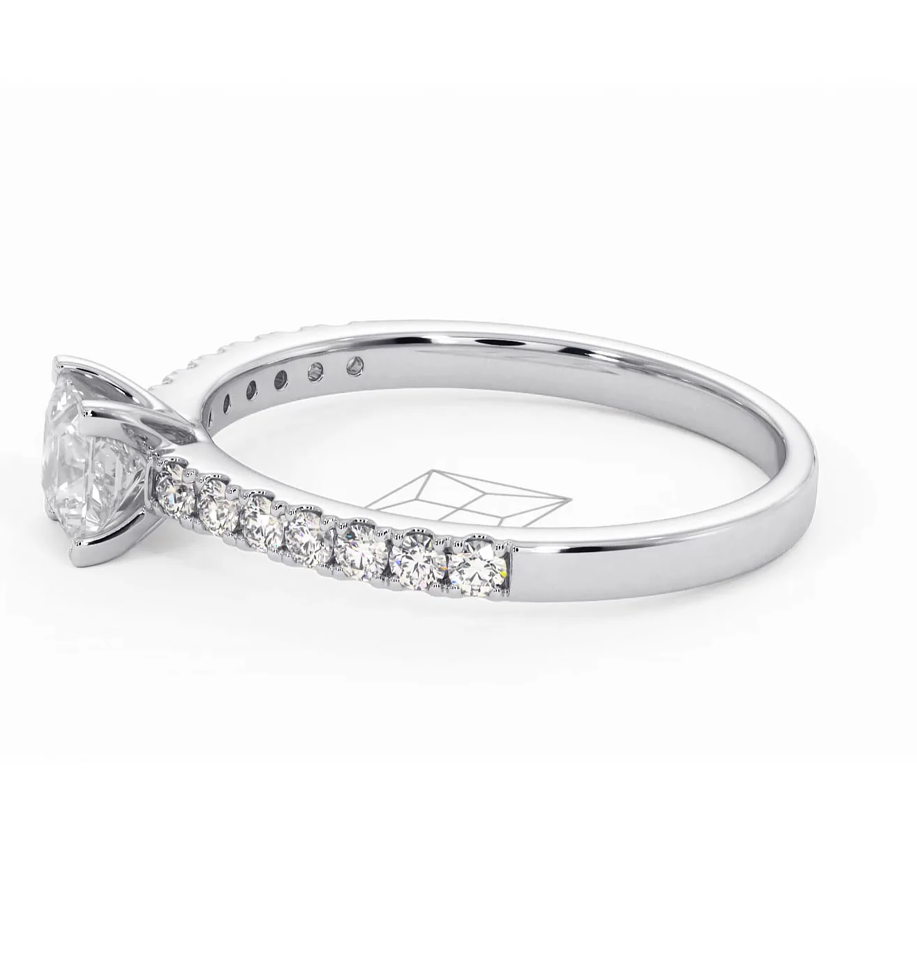 Katerina Princess Diamond Engagement Ring 18KW Gold 0.85ct G/SI2 - Image 105