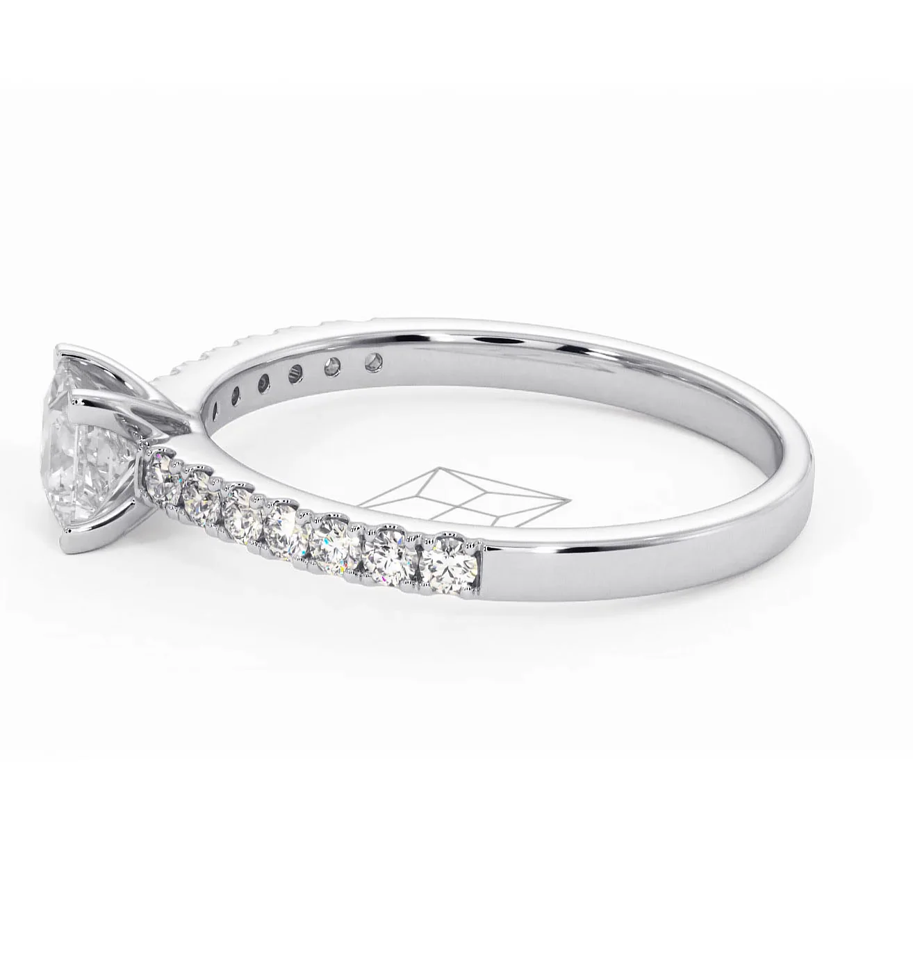 Katerina Princess Diamond Engagement Ring 18KW Gold 0.85ct G/SI2 - Image 106