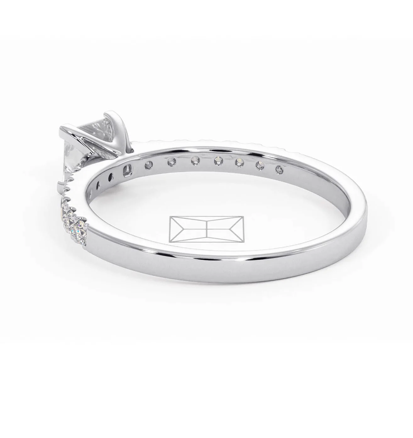 Katerina Princess Diamond Engagement Ring 18KW Gold 0.85ct G/SI2 - Image 118