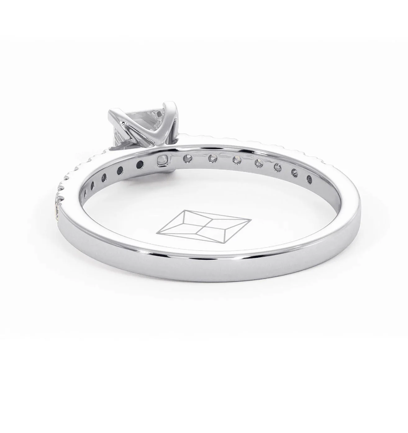 Katerina Princess Diamond Engagement Ring 18KW Gold 0.85ct G/SI2 - Image 123