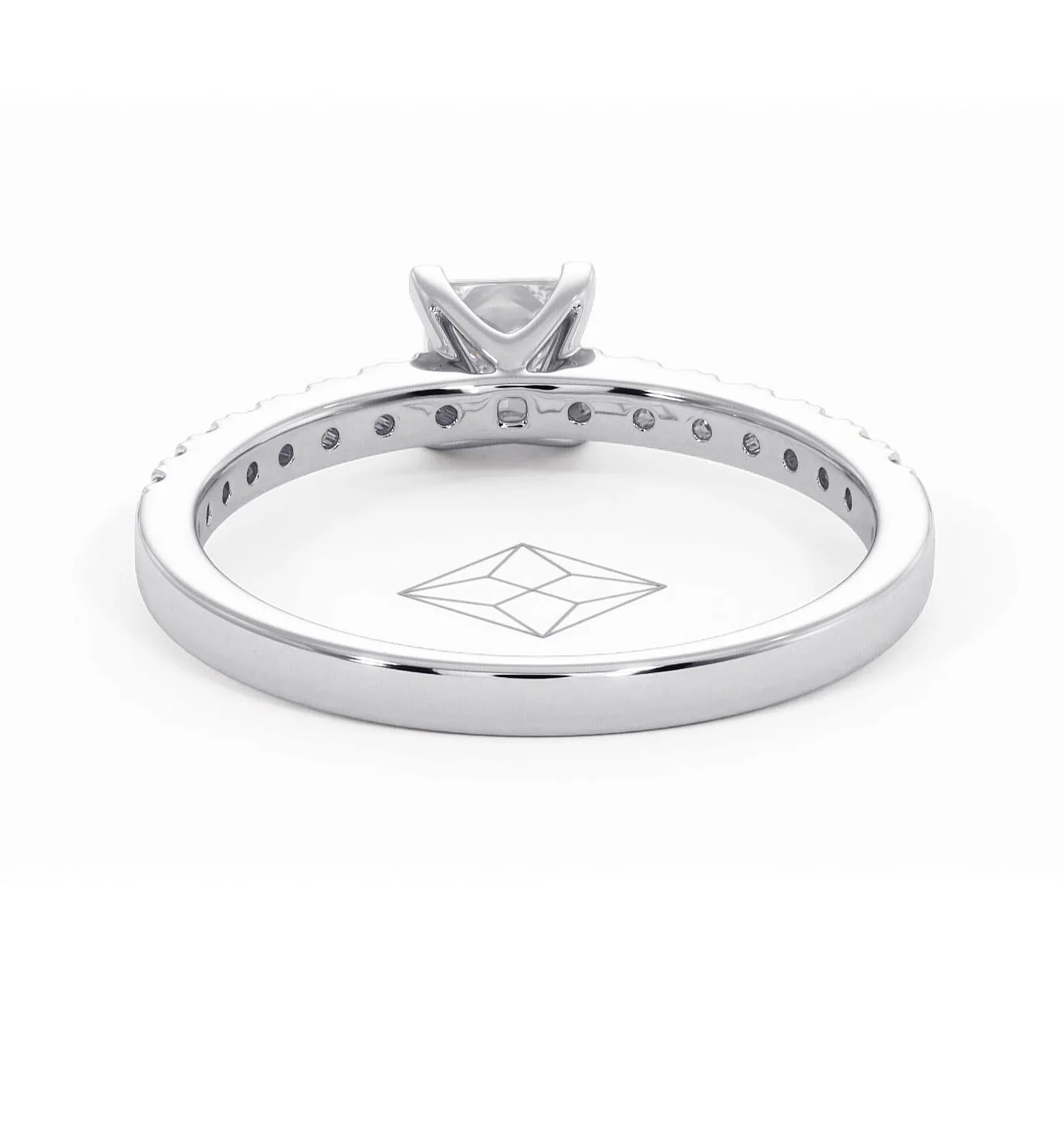 Katerina Princess Diamond Engagement Ring 18KW Gold 0.85ct G/SI2 - Image 127
