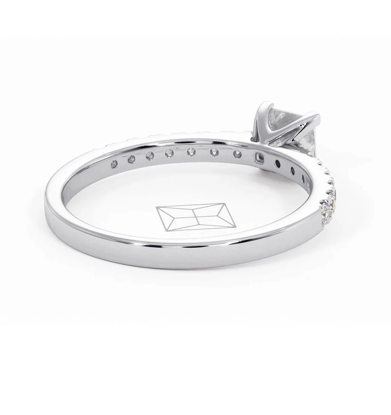 Katerina Princess Diamond Engagement Ring 18KW Gold 0.85ct G/SI2 - Image 136