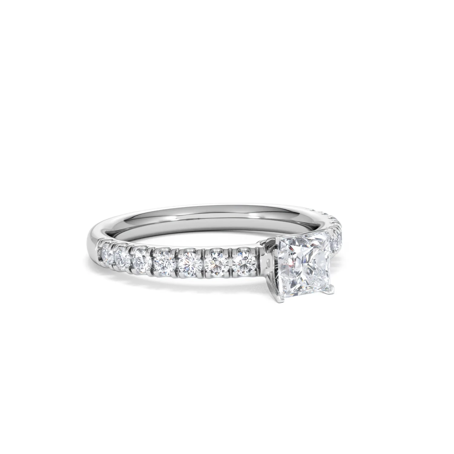 Katerina Princess Diamond Engagement Ring 18KW Gold 0.85ct G/SI2 - Image 15