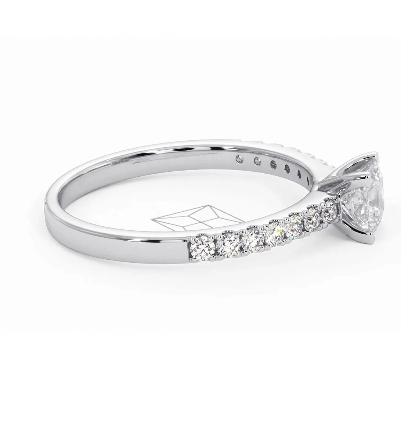 Katerina Princess Diamond Engagement Ring 18KW Gold 0.85ct G/SI2 - Image 150