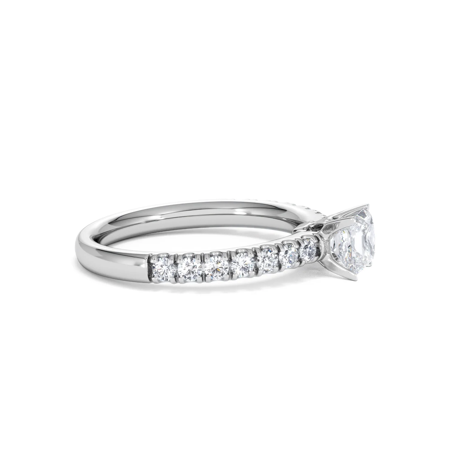 Katerina Princess Diamond Engagement Ring 18KW Gold 0.85ct G/SI2 - Image 24