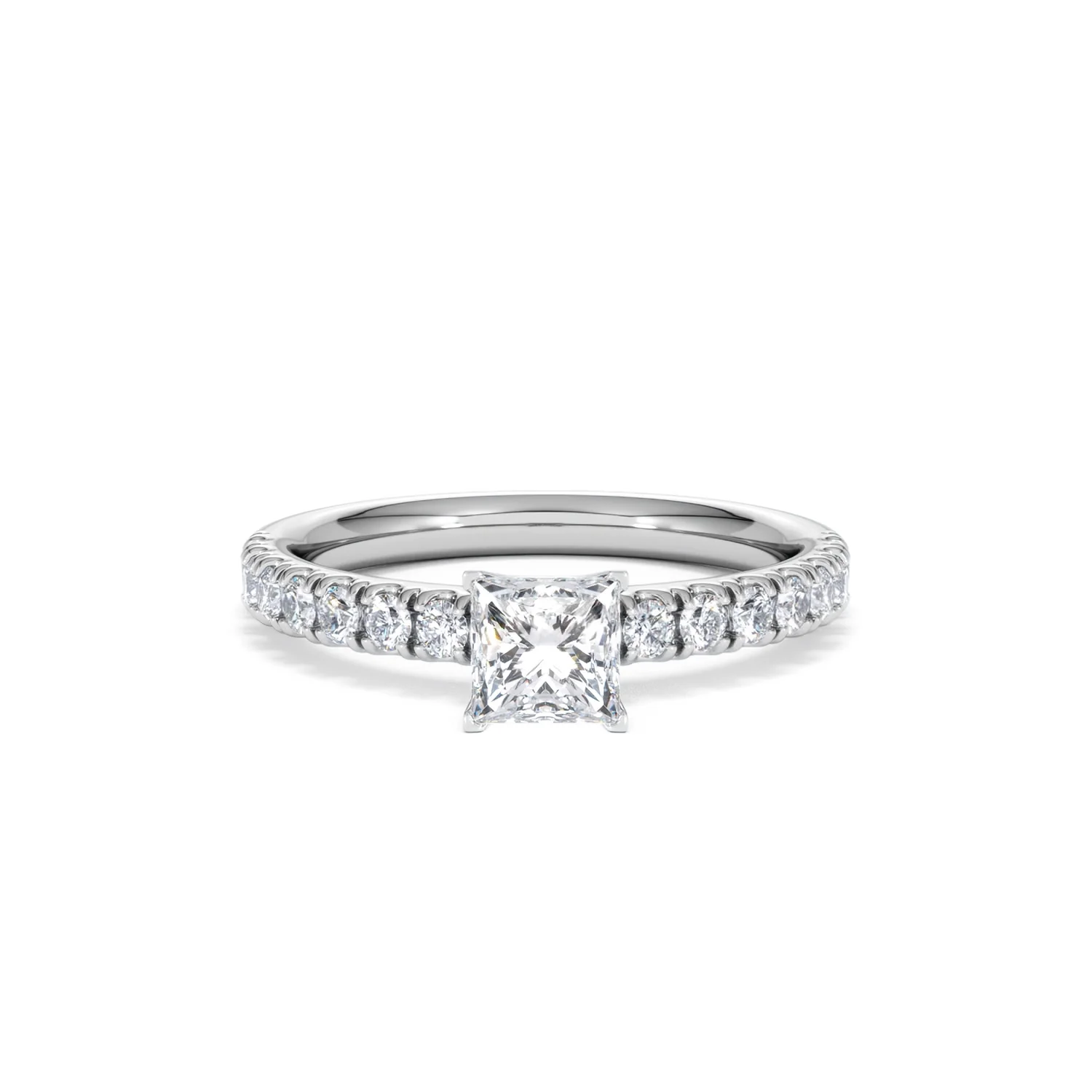 Katerina Princess Diamond Engagement Ring 18KW Gold 0.85ct G/SI2 - Image 8