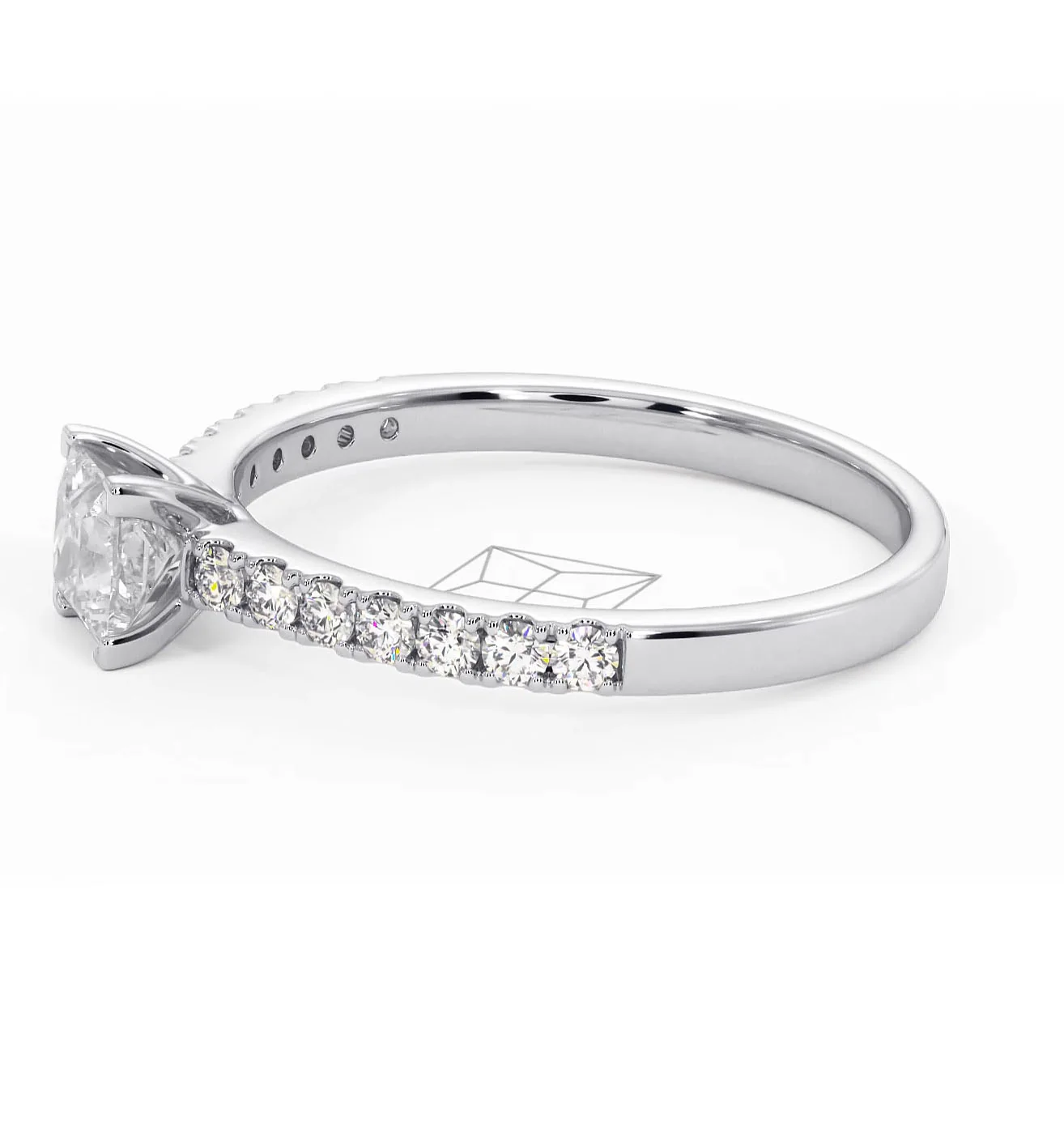 Katerina Princess Diamond Engagement Ring 18KW Gold 0.85ct G/VS1 - Image 22