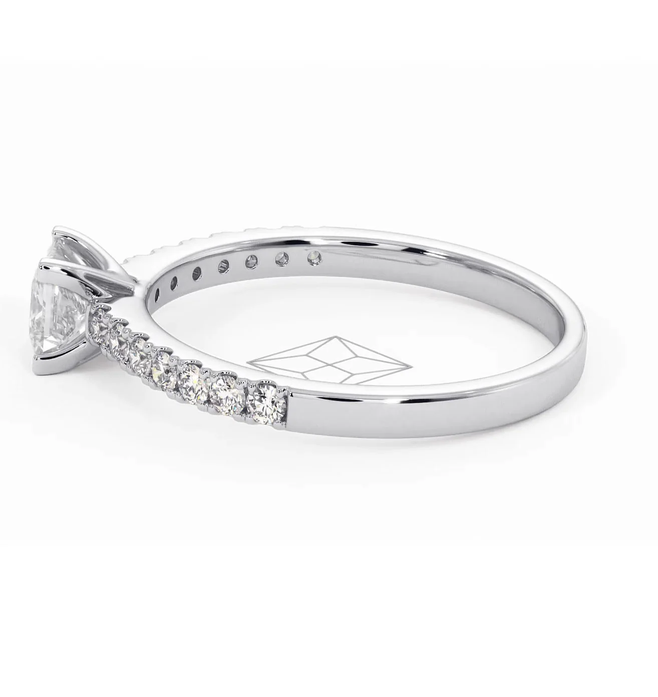 Katerina Princess Diamond Engagement Ring 18KW Gold 0.85ct G/VS1 - Image 27