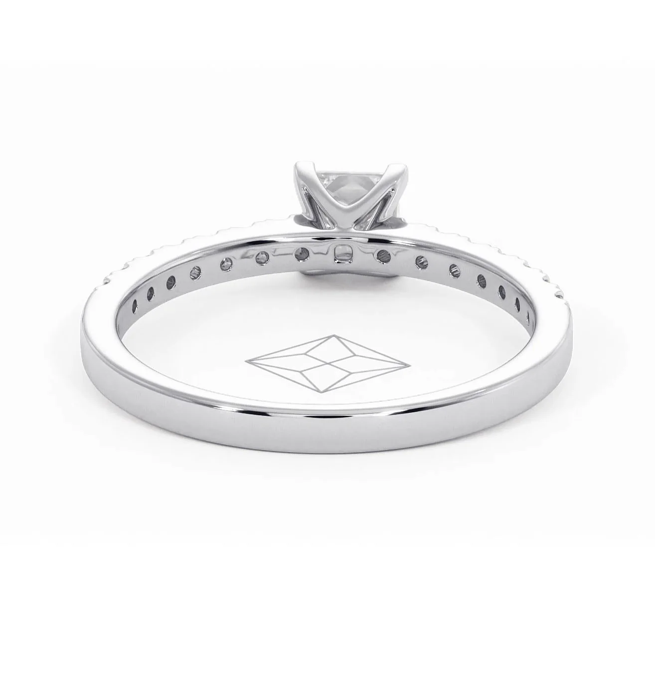 Katerina Princess Diamond Engagement Ring 18KW Gold 0.85ct G/VS1 - Image 47