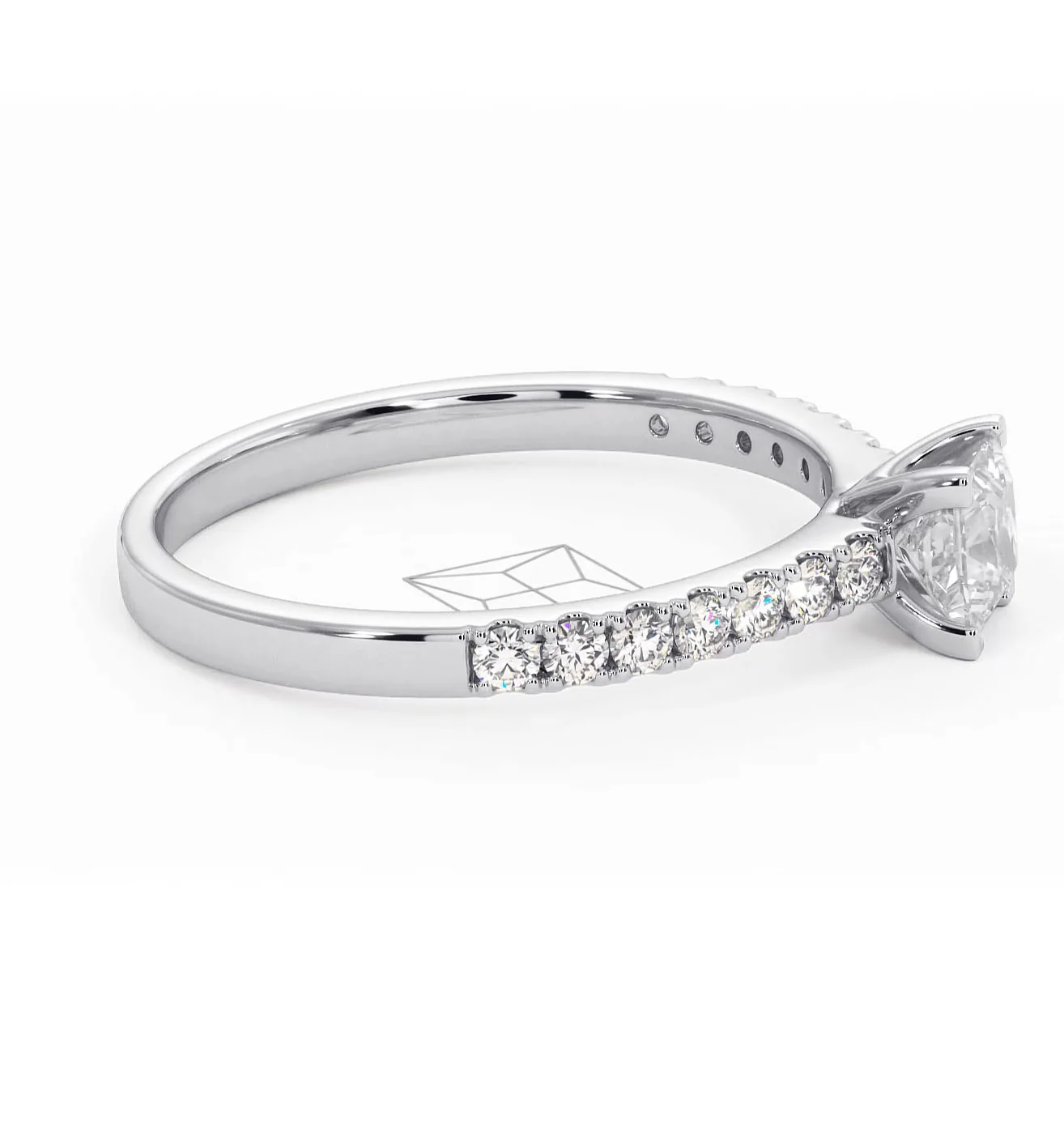 Katerina Princess Diamond Engagement Ring 18KW Gold 0.85ct G/VS1 - Image 69