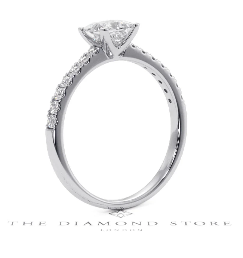 Katerina GIA Princess Diamond Engagement Ring 18KW Gold 1.15ct G/SI2 - Image 136